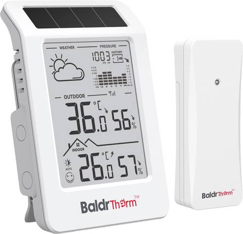BaldrTherm Digitale-Wetterstation Weiß B0596WT2H2P-V1