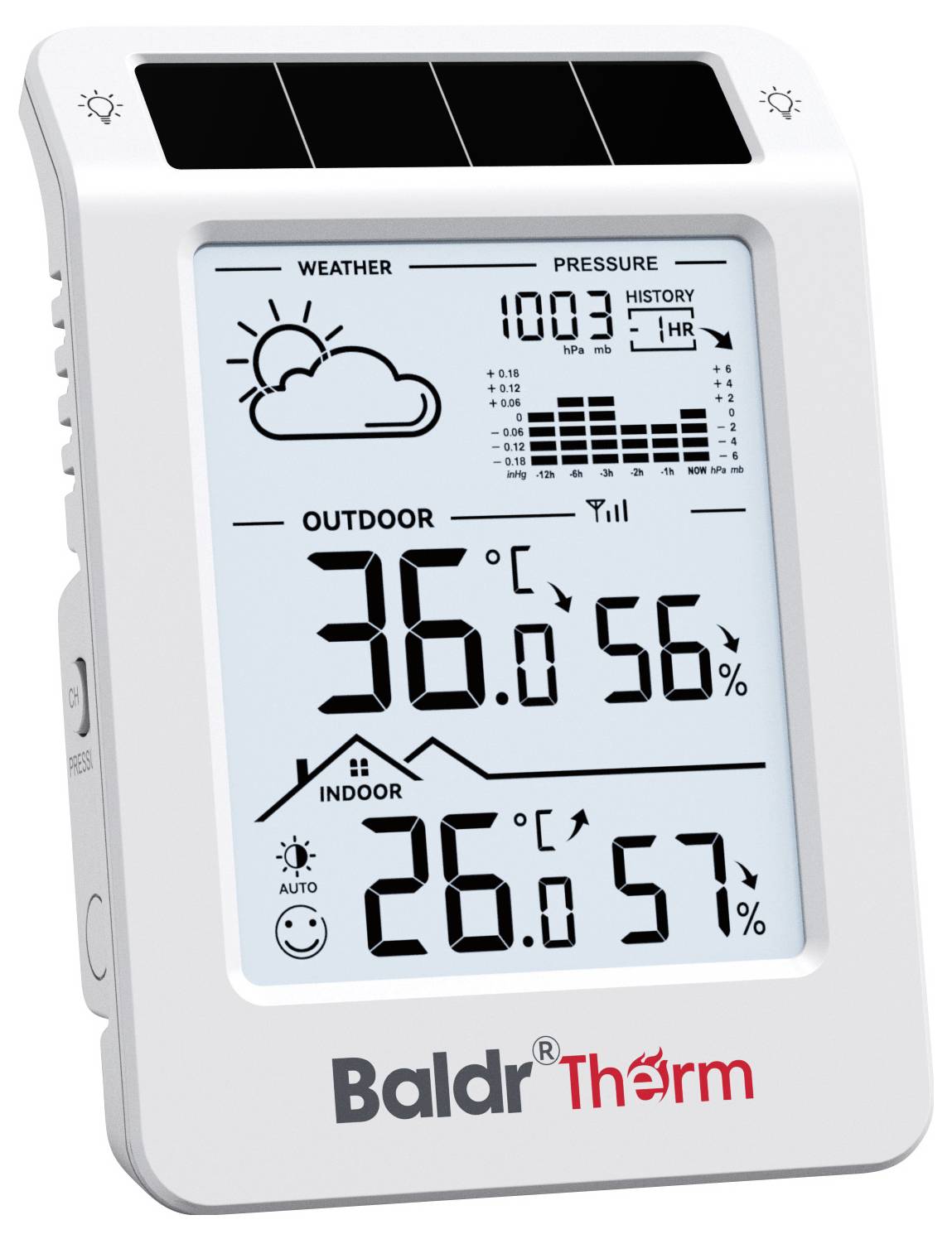BaldrTherm Digitale-Wetterstation Weiß B0596WT2H2P-V1