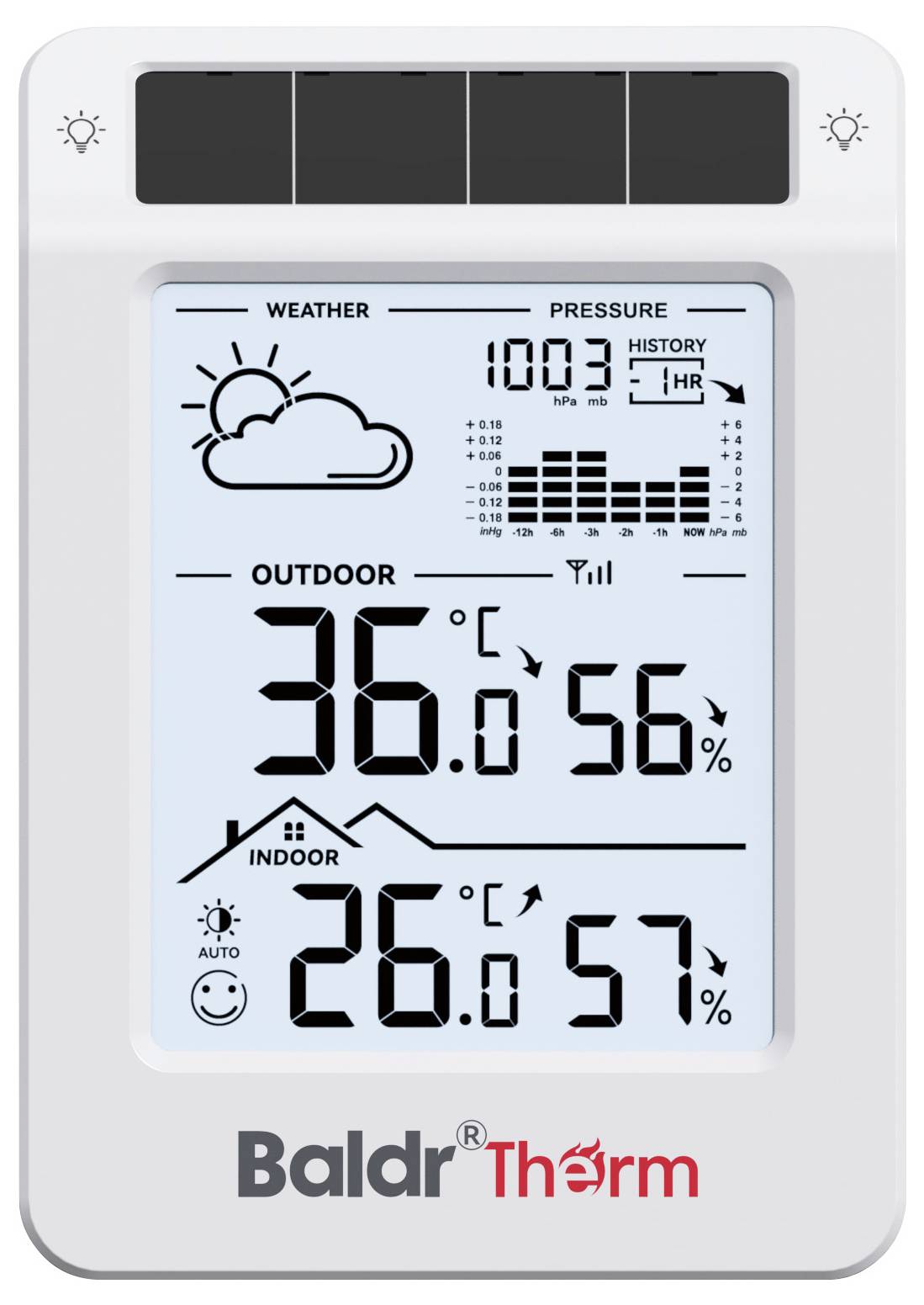 BaldrTherm Digitale-Wetterstation Weiß B0596WT2H2P-V1