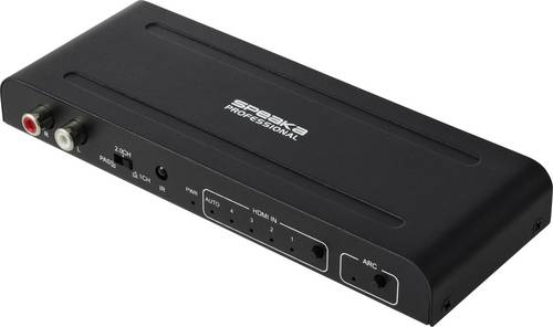 SpeaKa Professional SP-HSU-300 4 Port HDMI-Switch ARC (Audio Return Channel) 3840 x 2160 Pixel