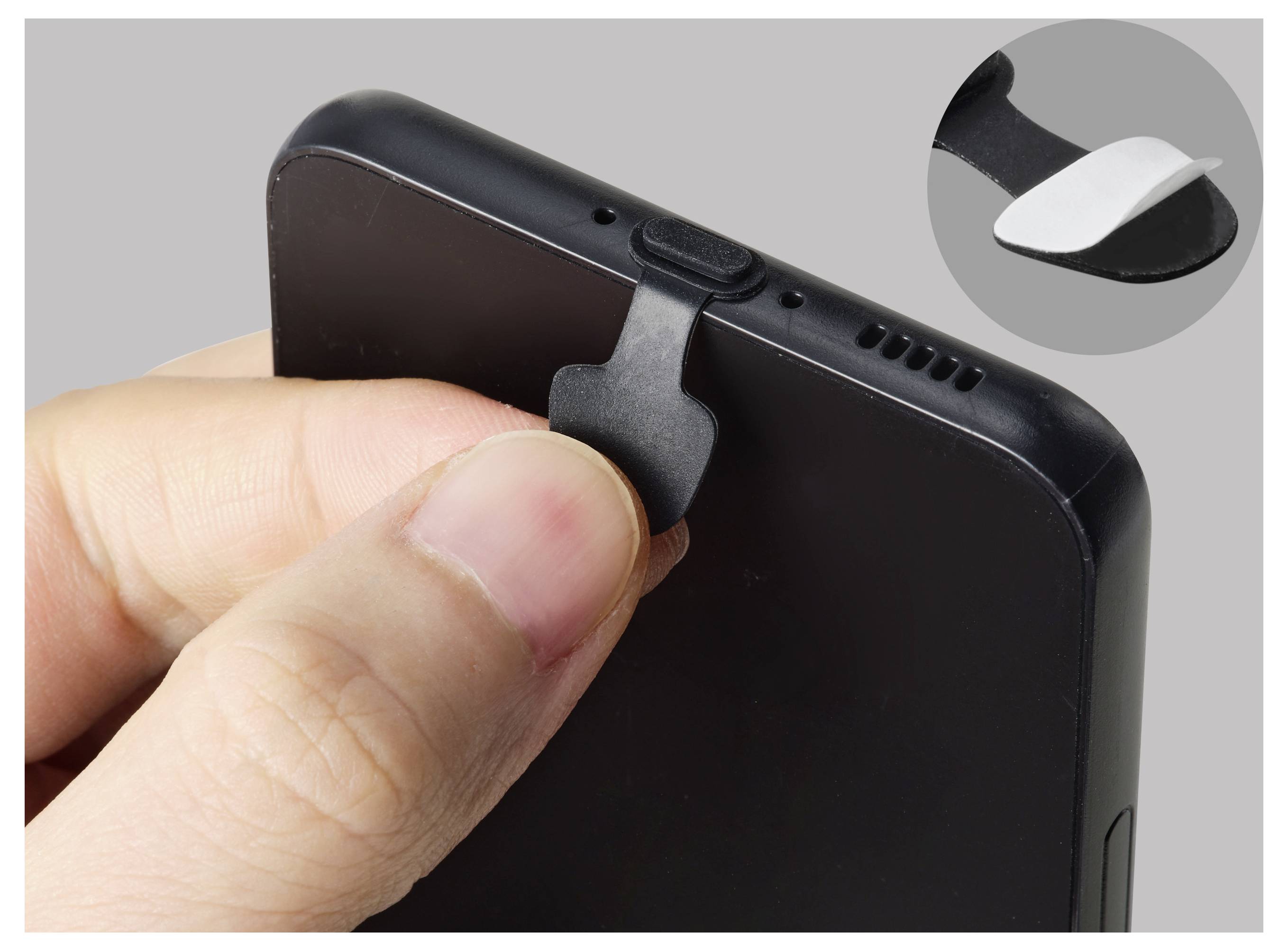 Renkforce USB-C® Staubschutz für mobile Geräte, 3 Stück/Set, Schwarz