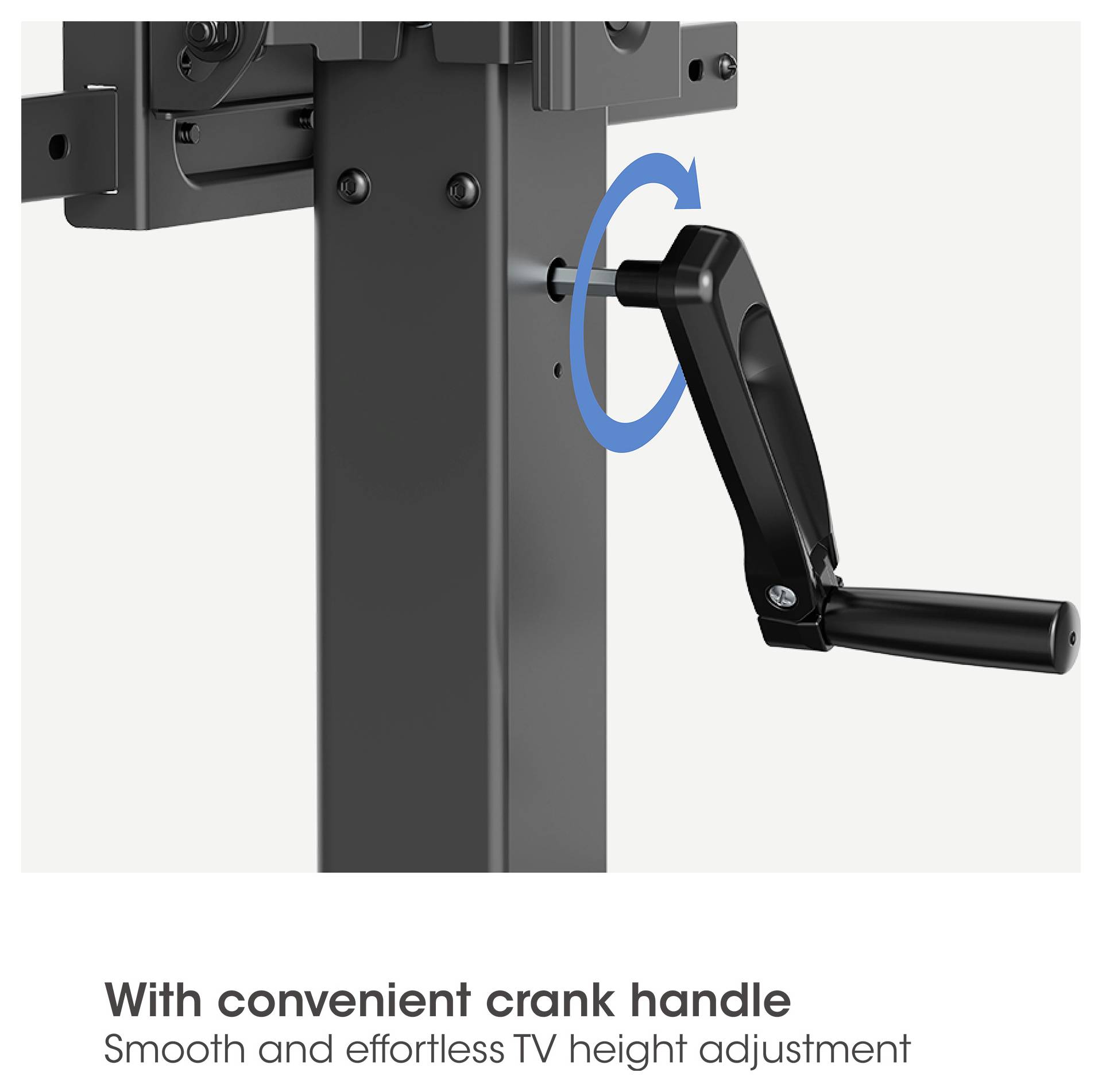 Manhattan TV-Rollwagen 94,0cm (37") - 218,4cm (86”) Neigbar, Höhenverstellbar Geräteablage, Handkurbel, Kameraablage