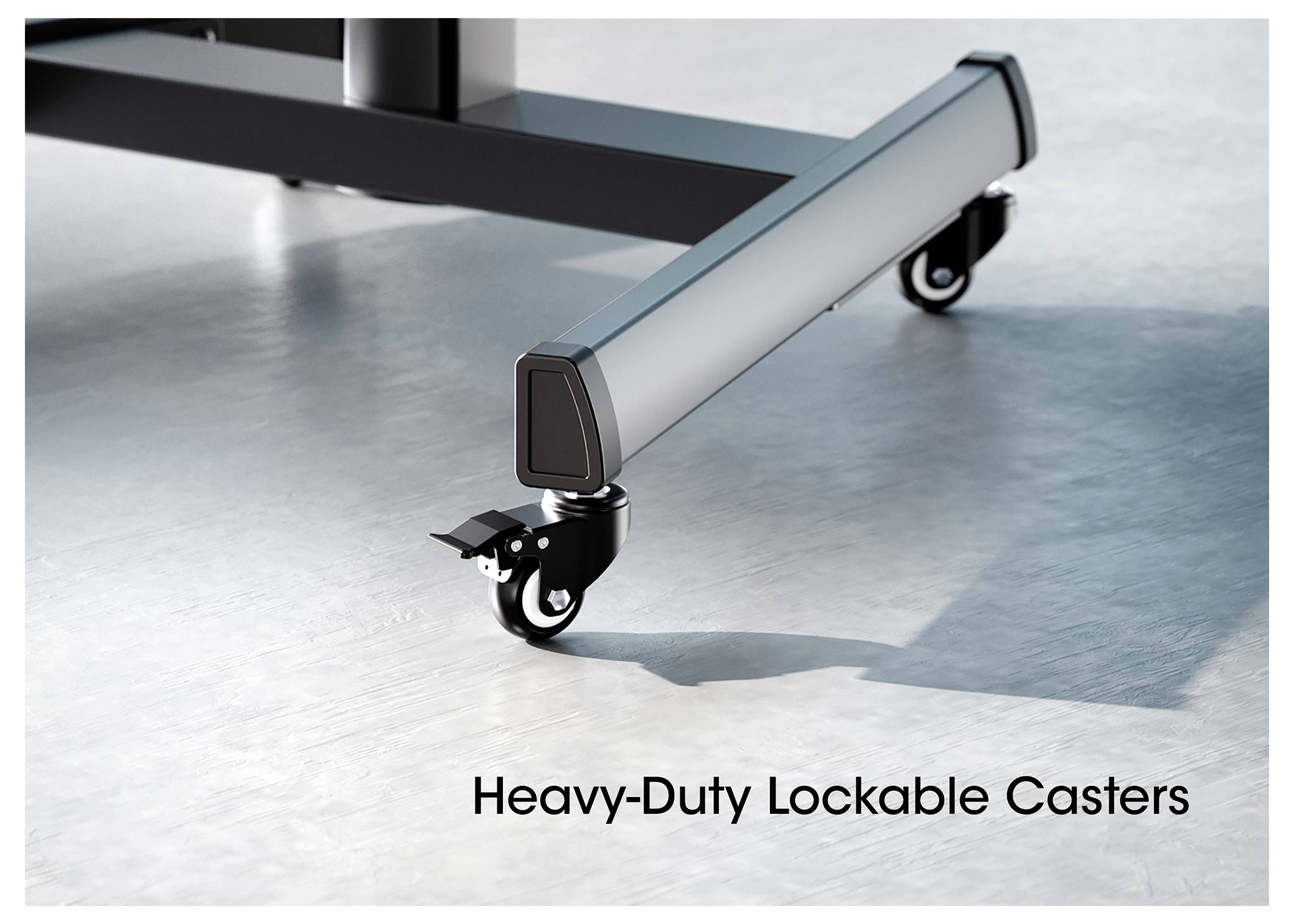 Manhattan TV-Rollwagen Geräteablage, Handkurbel, Kameraablage 94,0cm (37") - 218,4cm (86”) Neigbar, Höhenverstellbar