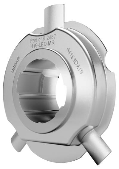 Metallische Komponente mit der Bezeichnung „Part of K 2487 H19-LED-MR 64193DA19