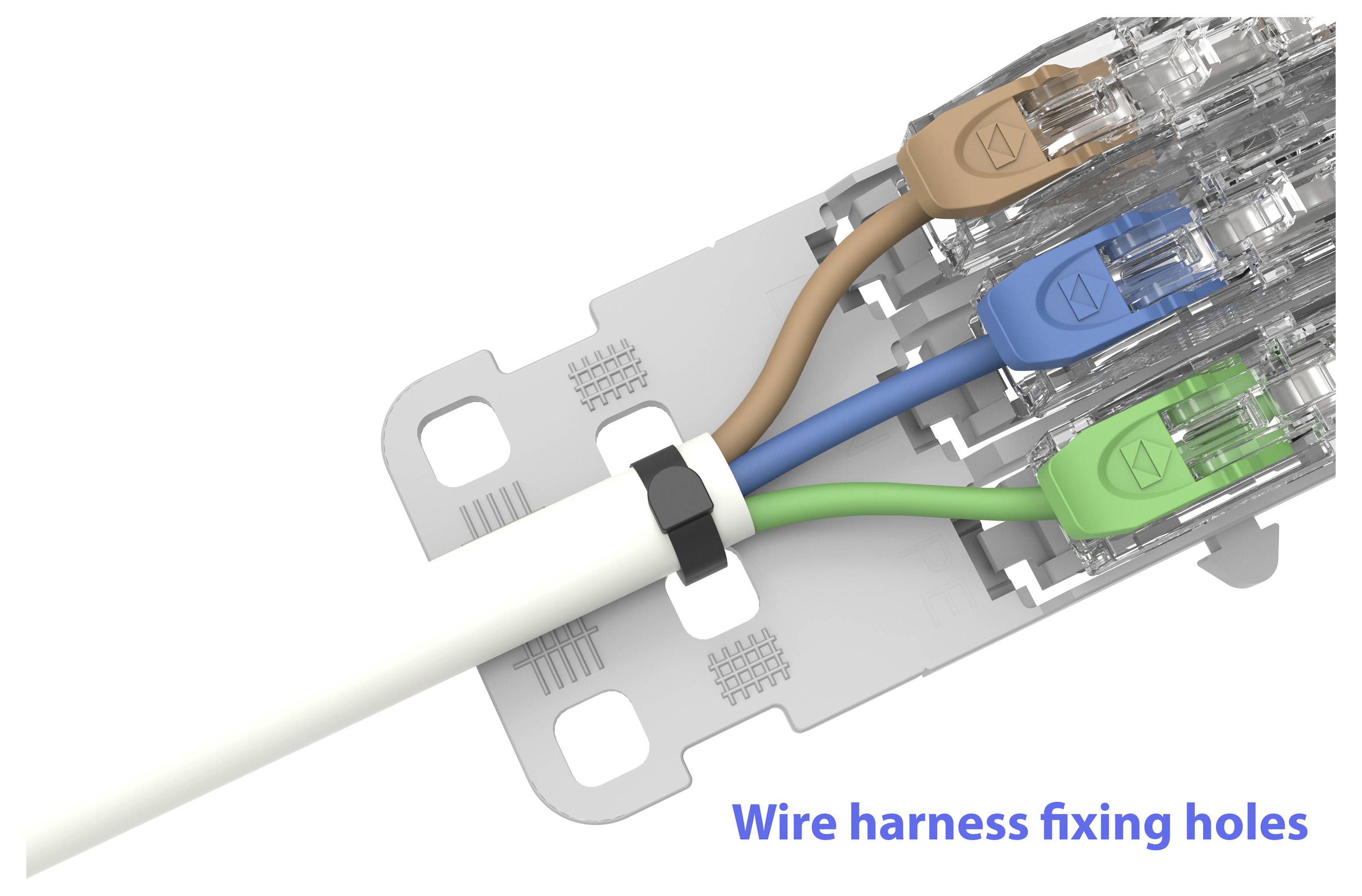 Grünes Ethernet-Kabel in einer Schleife aufgerollt, mit schwarzen RJ45-Steckern an beiden Enden.