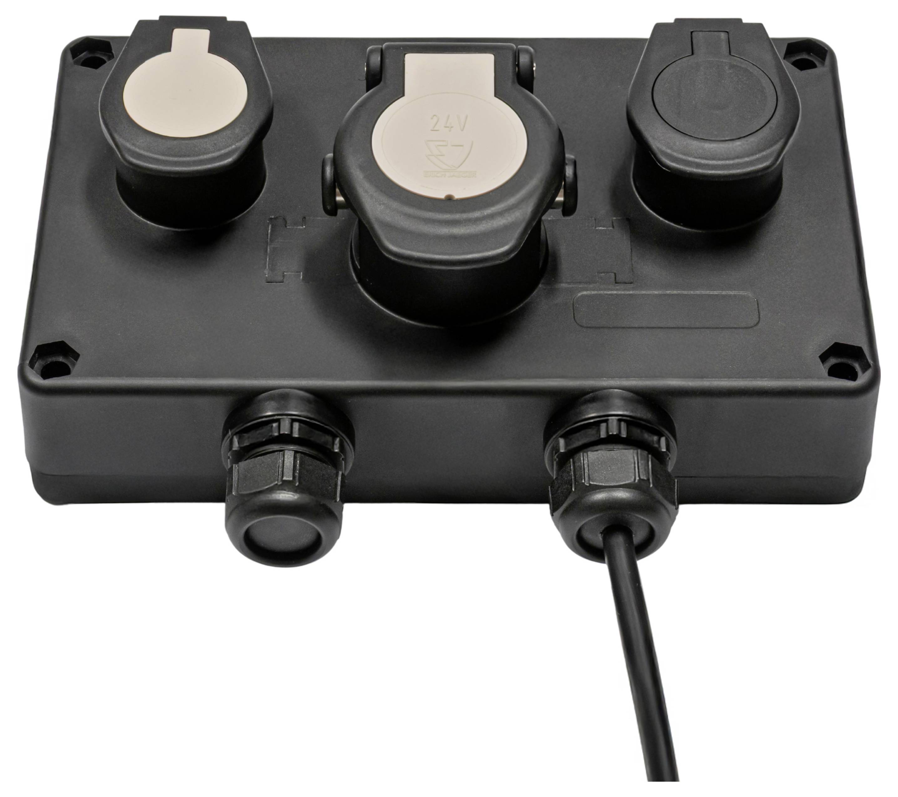 SecoRüt 60241 Anhänger Adapter [Steckdose 13polig - Steckdose 15polig, Steckdose 7polig Typ N, Steckdose 7polig Typ S]