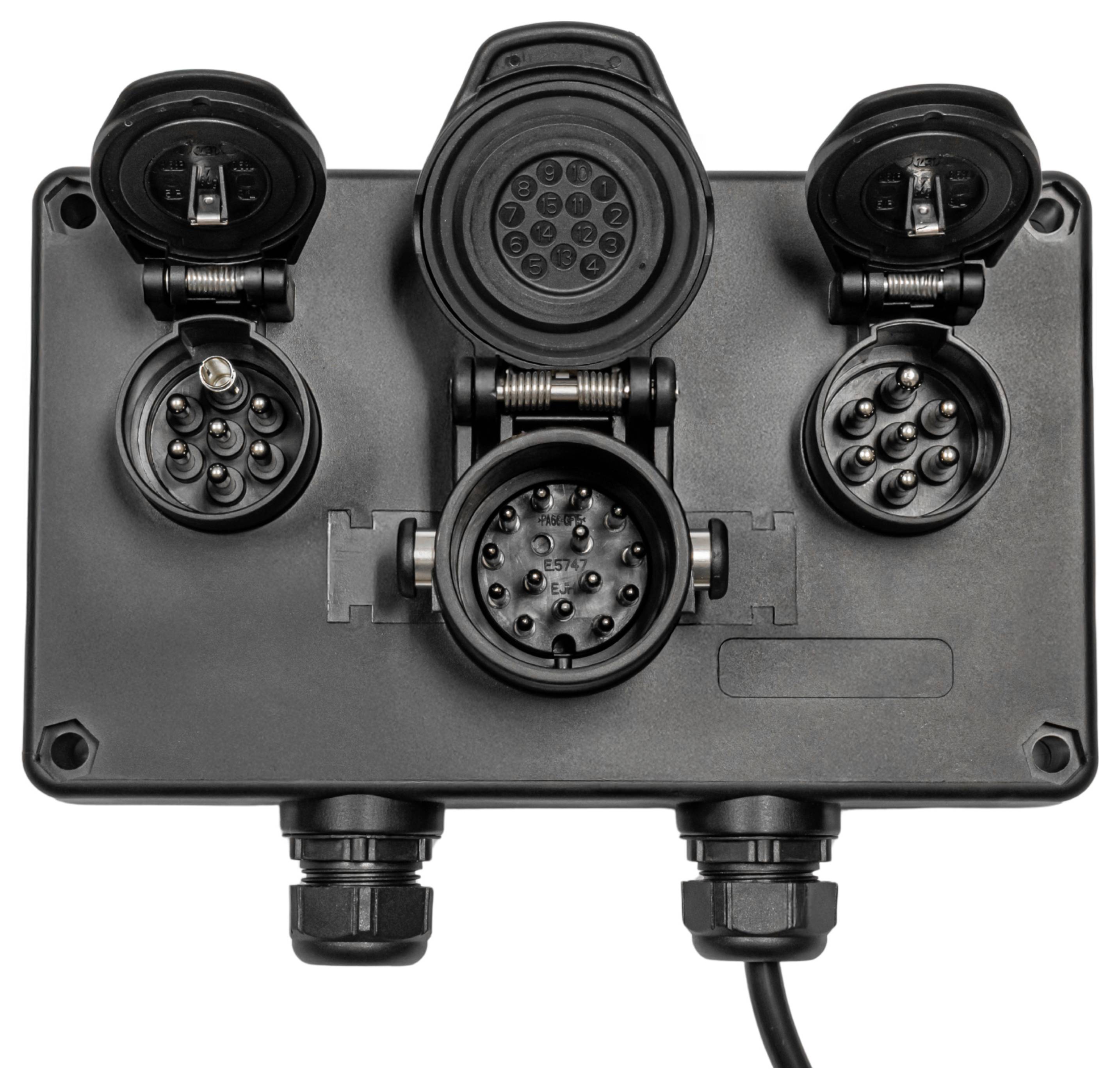 SecoRüt 60241 Anhänger Adapter [Steckdose 13polig - Steckdose 15polig, Steckdose 7polig Typ N, Steckdose 7polig Typ S]