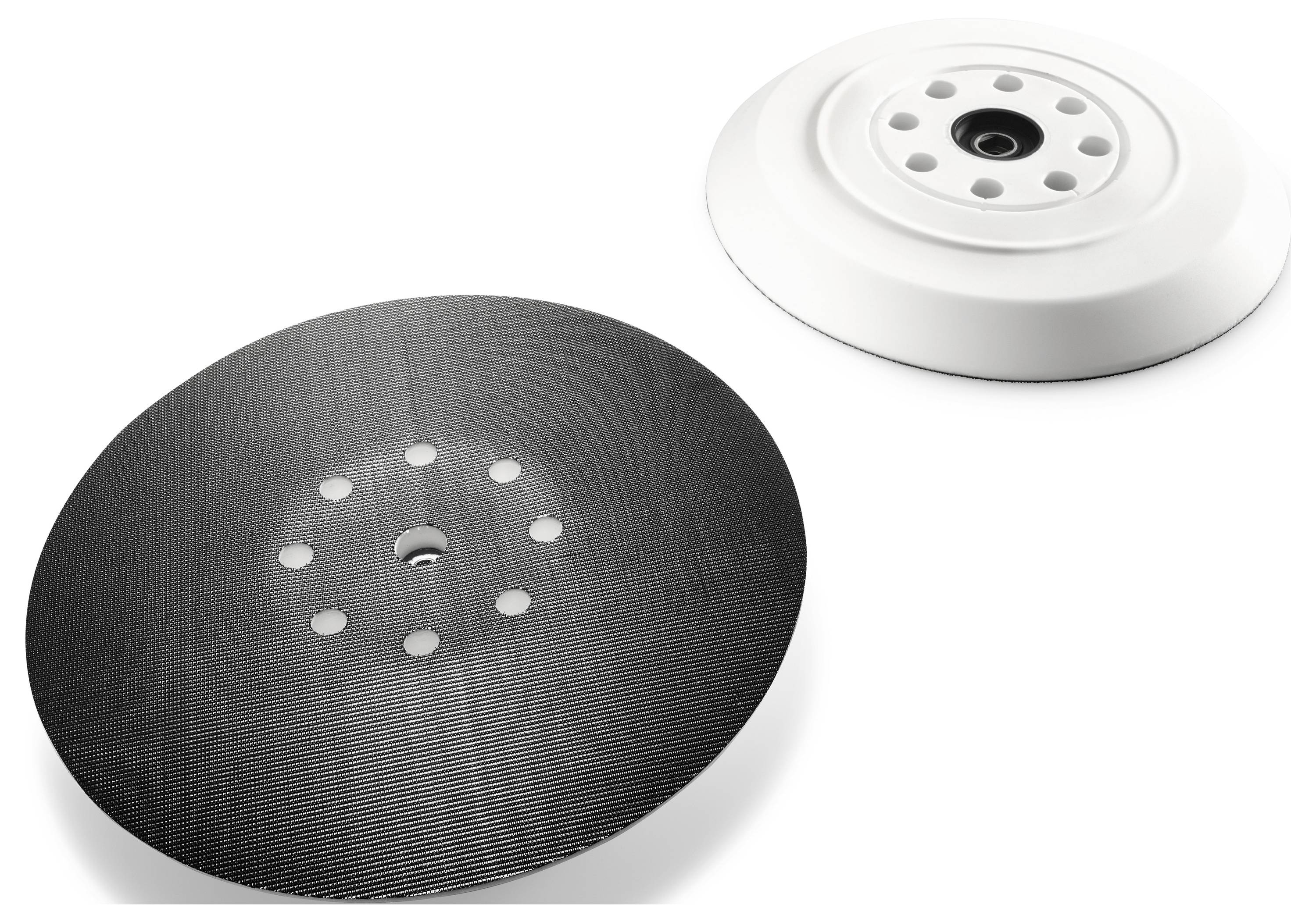 Eine Rolle hellblaues Schleifpapier, teilweise abgerollt, zeigt ihre strukturierte Schleiffläche, die zum Glätten oder Polieren von Oberflächen verwendet wird.