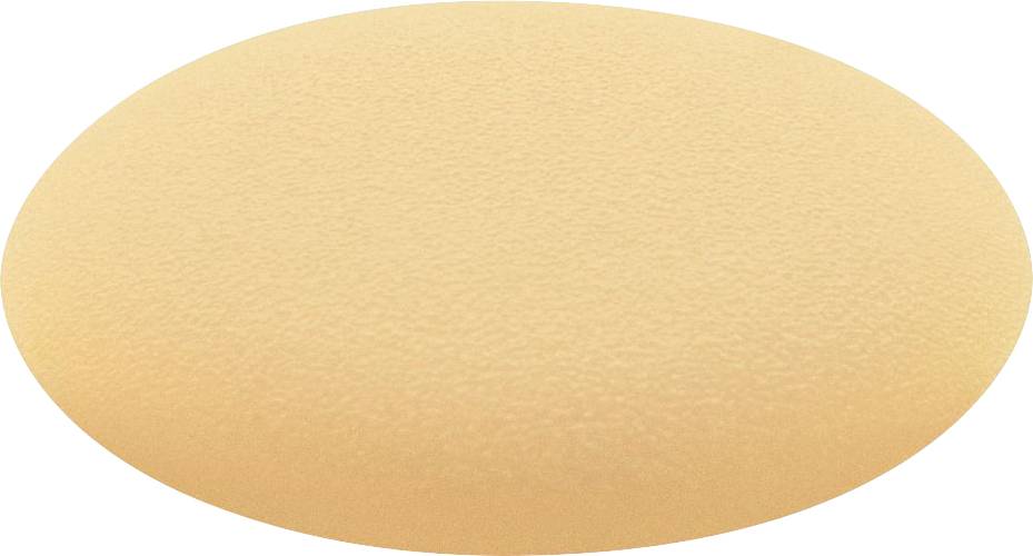 Ein einzelliches beiges, oval geformtes Gel-Pad, das typischerweise zur Polsterung und Unterstützung in verschiedenen Anwendungen verwendet wird.