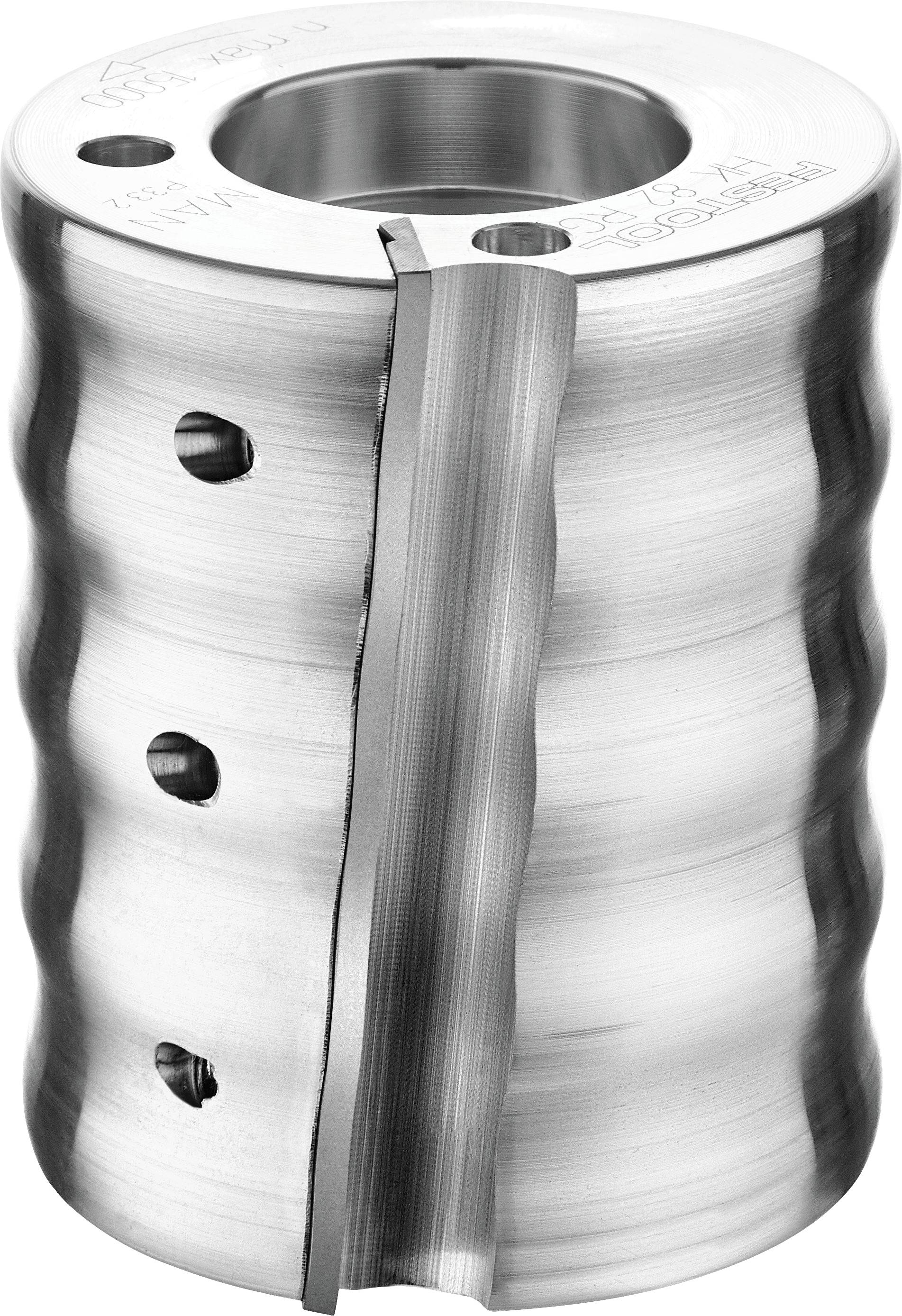 Ein glänzendes, zylindrisches Metallteil mit wellenförmigen Rillen und mehreren Löchern. Wird für mechanische oder industrielle Zwecke verwendet und zeigt Präzisionstechnik.