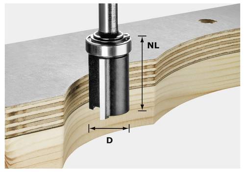 Festool 491028 Bündigfräser Länge 62 mm Produktabmessung, Ø 19.05 mm Arbeits-Länge 25 mm Schaftd