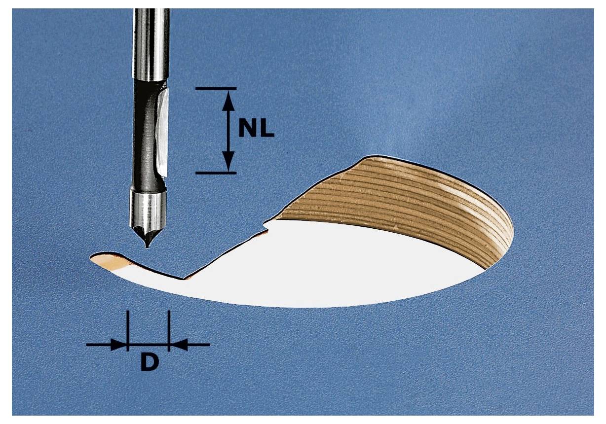 Festool 491037 Bohrfräser Länge 65mm Produktabmessung, Ø 8mm Arbeits-Länge 19mm Schaftdurchmesser 8mm