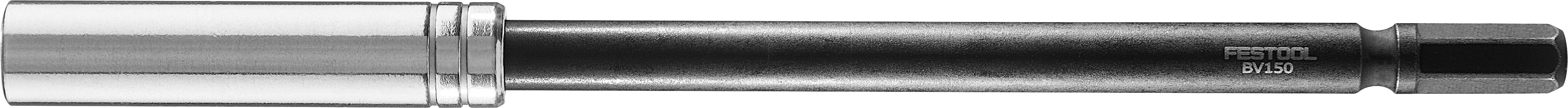 Ein metallischer Ratschenschlüssel mit langem, zylindrischem Griff und einer Steckpuppe an einem Ende, verwendet zum Anziehen oder Lösen von Muttern und Schraubenbolzen.
