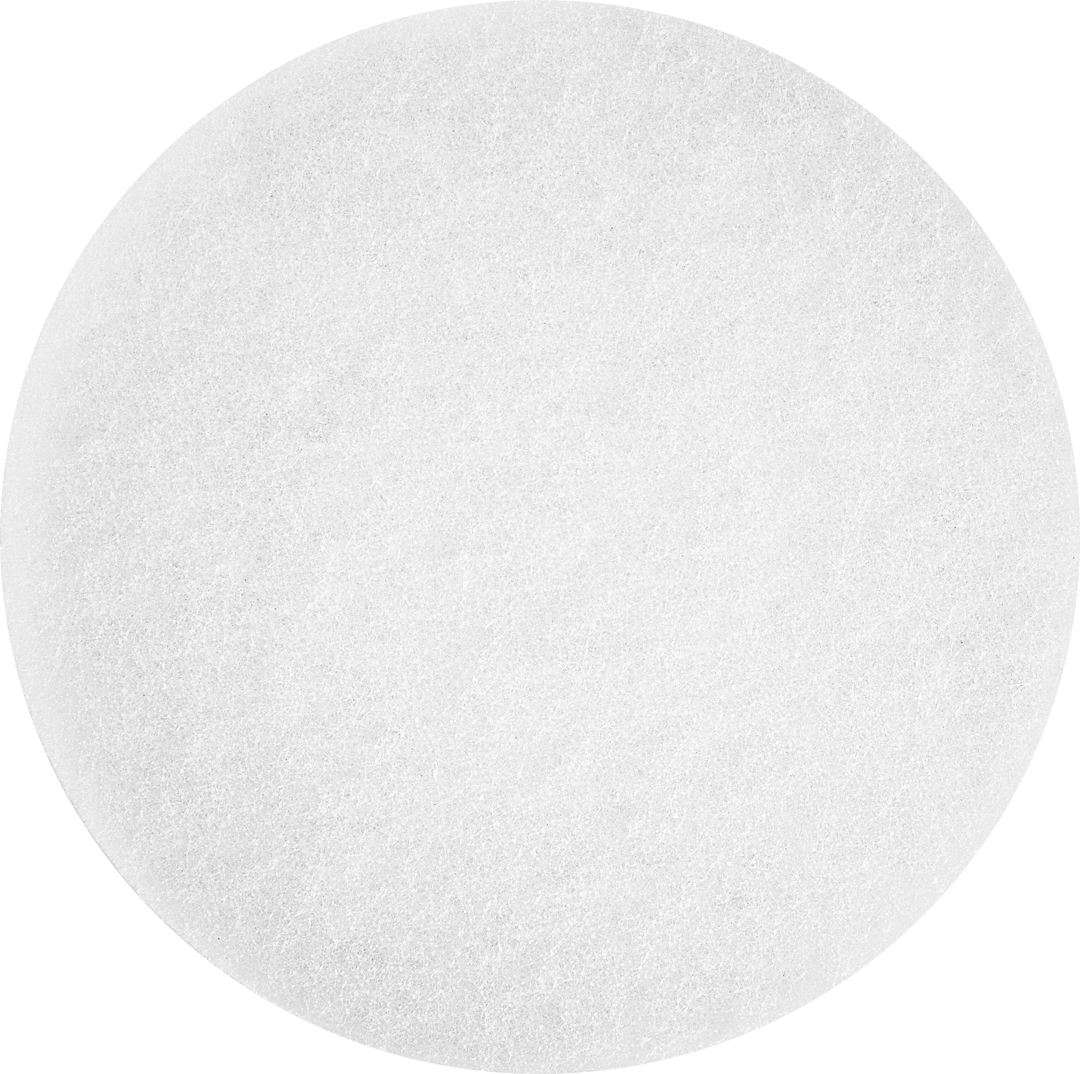 Eine einfache weiße runde Tablette mit gleichmäßiger Farbe und Textur vor einem schlichten Hintergrund.