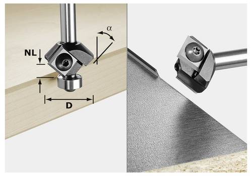 Festool 499807 Wendeplatte Länge 55 mm Produktabmessung, Ø 27 mm Arbeits-Länge 8 mm Schaftdurchmes
