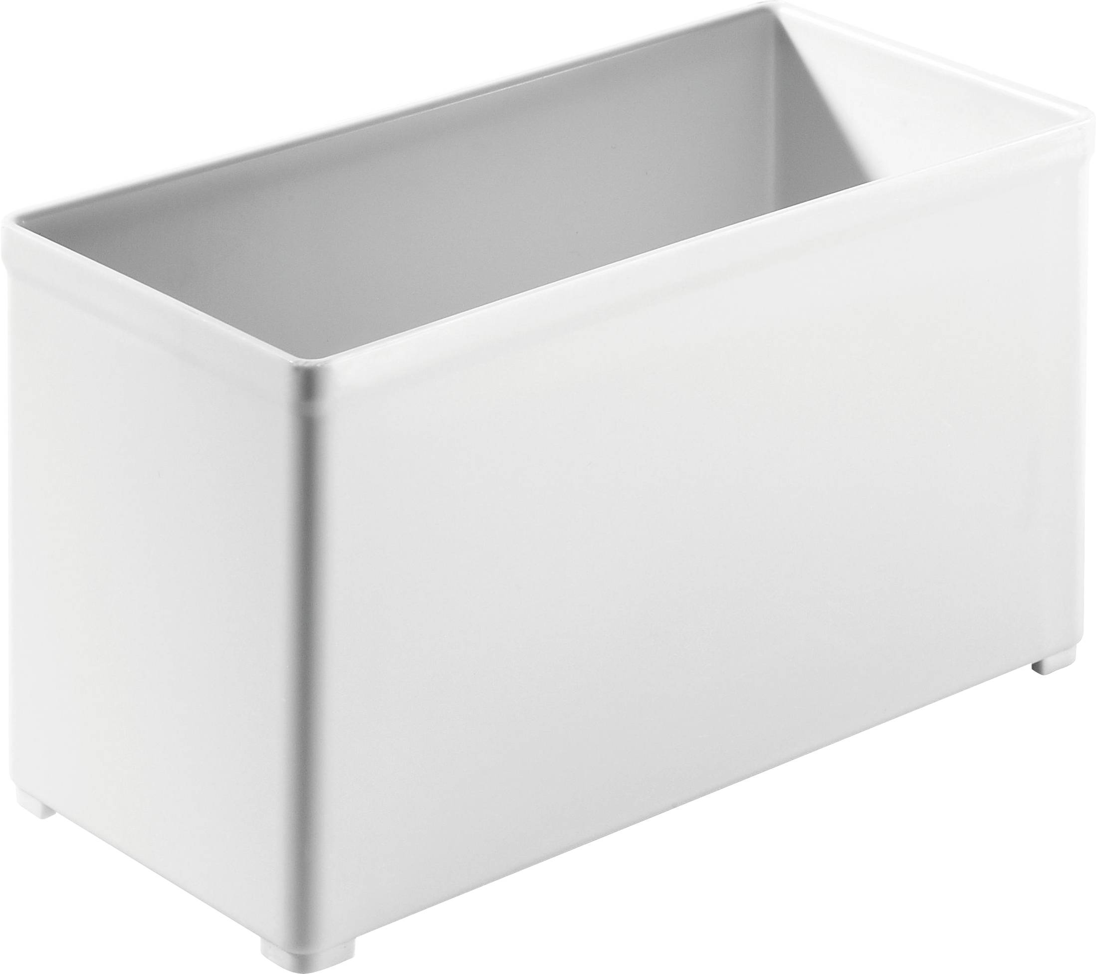 A plain, rectangular white planter box with smooth edges and a minimalist design, suitable for indoor or outdoor use.