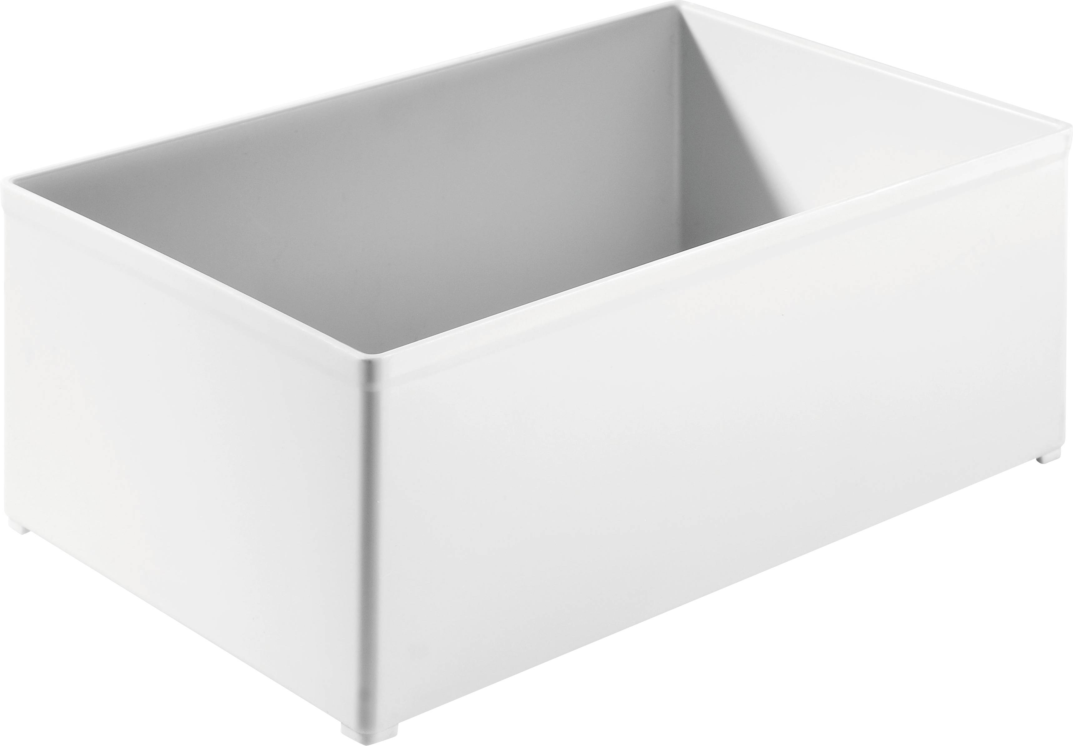 Eine weiße kabellose Computermaus, von der Seite gezeigt, mit zwei Seitentasten und einem Scrollrad oben.