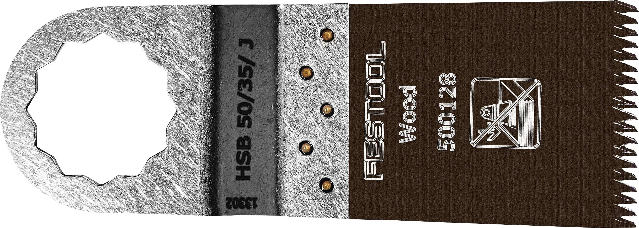Ein Festool-Sägeblatt mit der Bezeichnung „Wood 500128