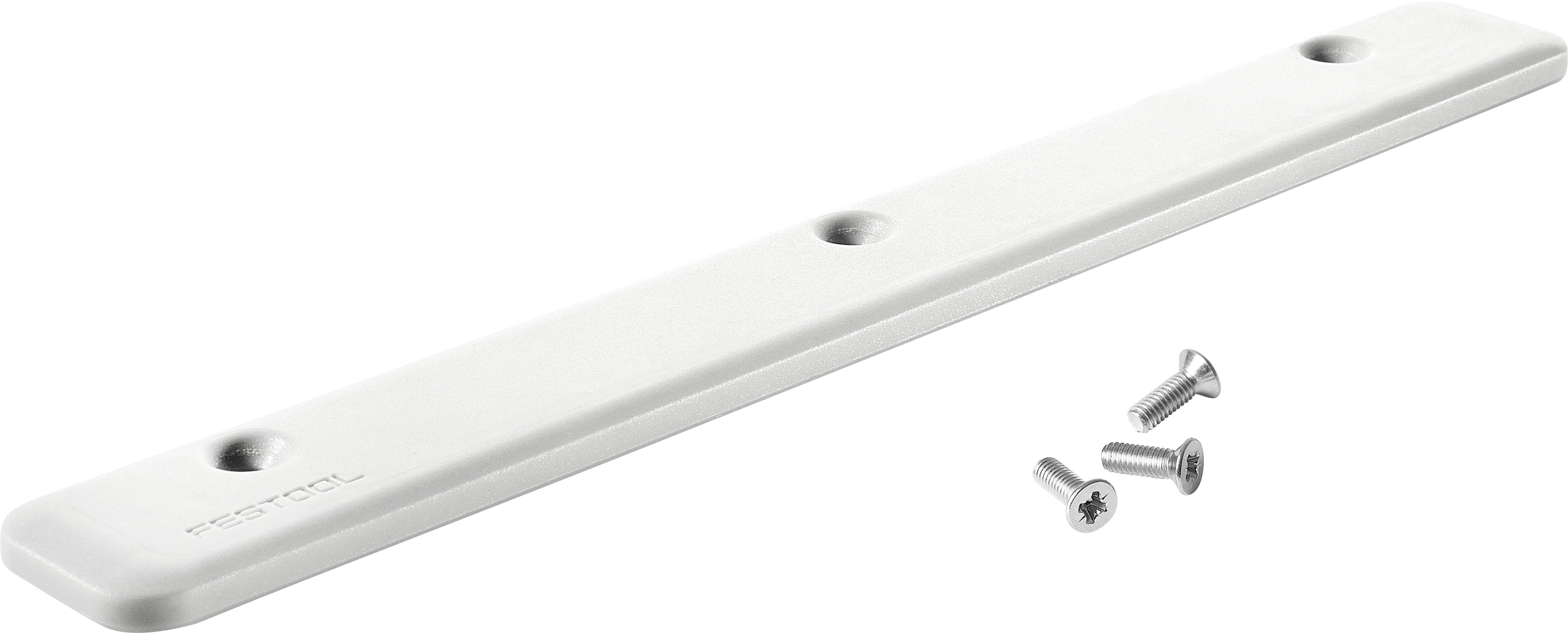 Ein hellblaues Rechteck mit zwei Reihen von je fünf gleichmäßig verteilten weißen Punkten, die ein symmetrisches Muster bilden.