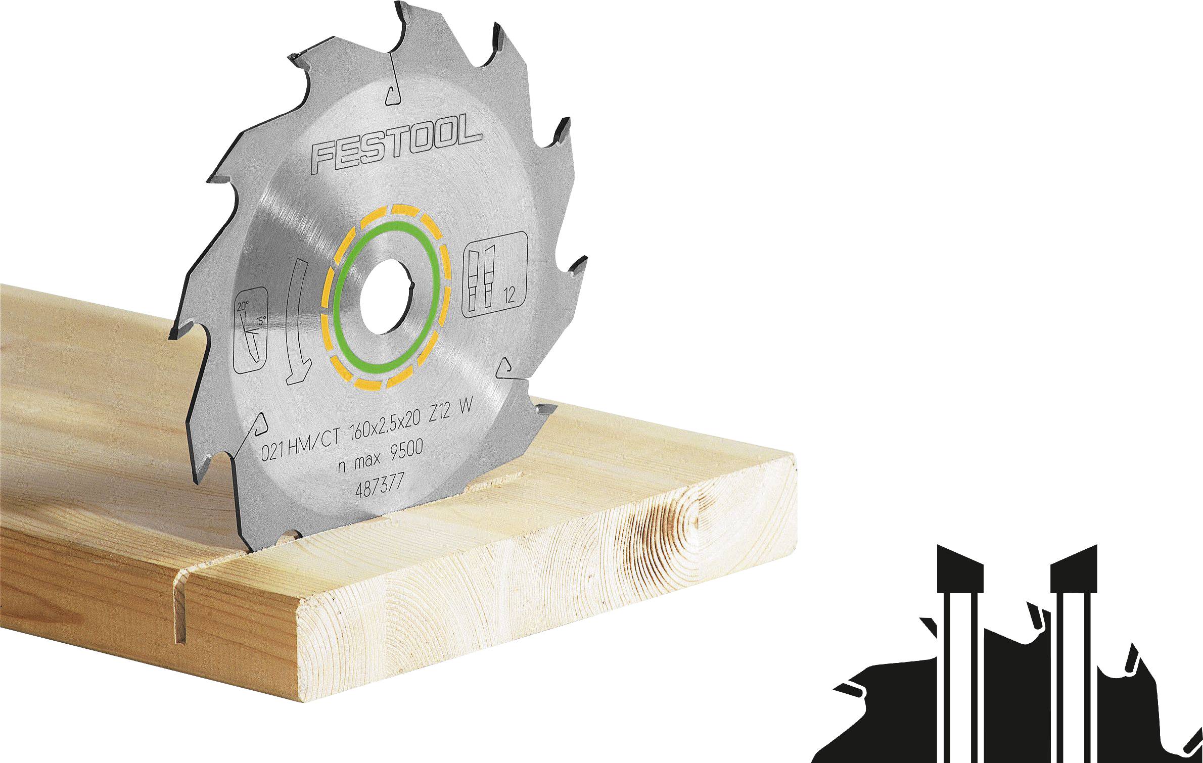 Ein Kreissägeblatt mit der Aufschrift „Festool