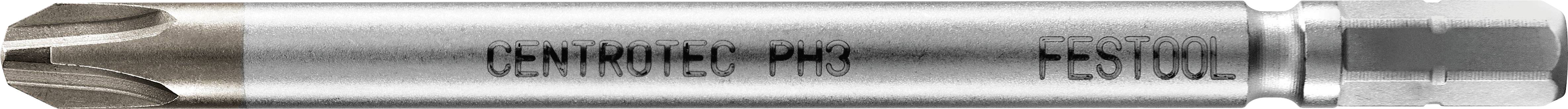 Festool CENTROTEC PZ3 Schraubendreherbit mit magnetischem Halter, konstruiert für Präzision und Effizienz bei Befestigungsaufgaben.