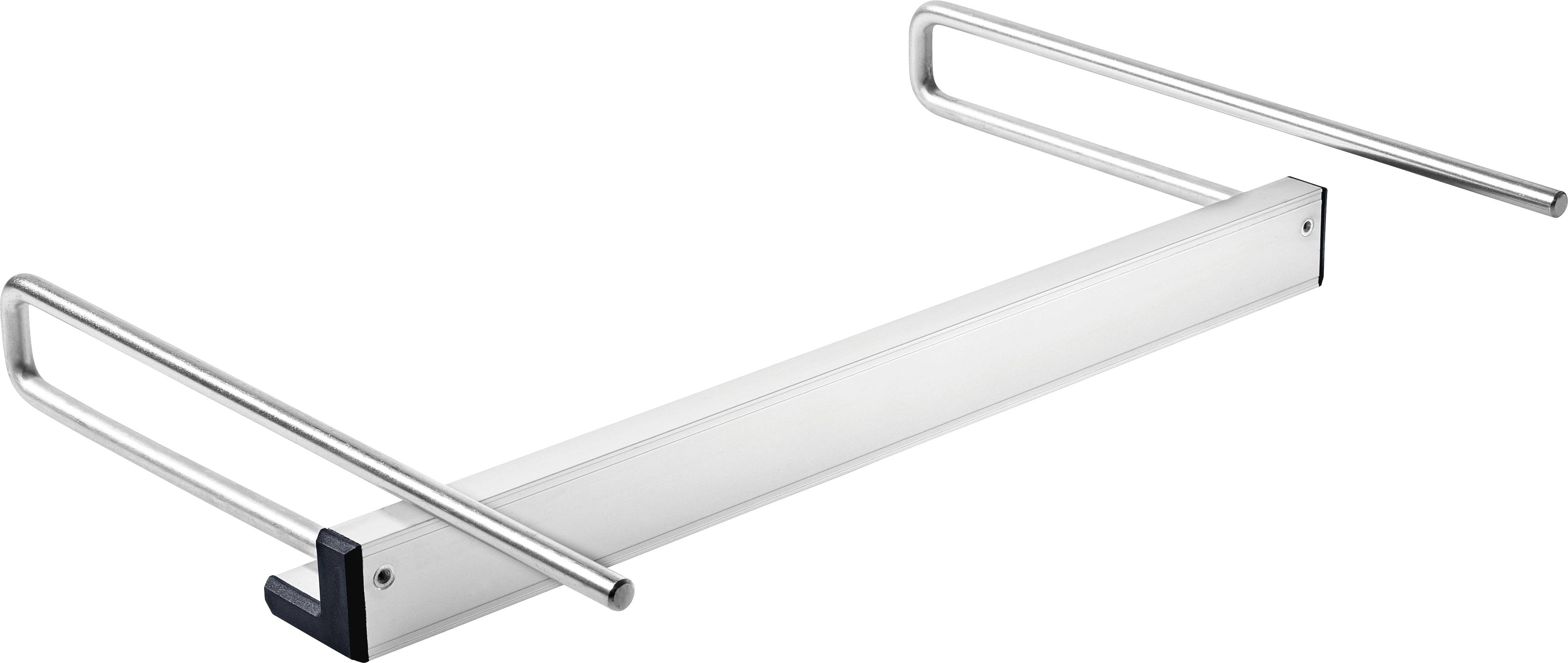 Ein Schubladeneinsatz aus Silbermetall mit verstellbaren Armen, speziell entwickelt, um Küchen- oder Büroschubladen effizient zu organisieren.