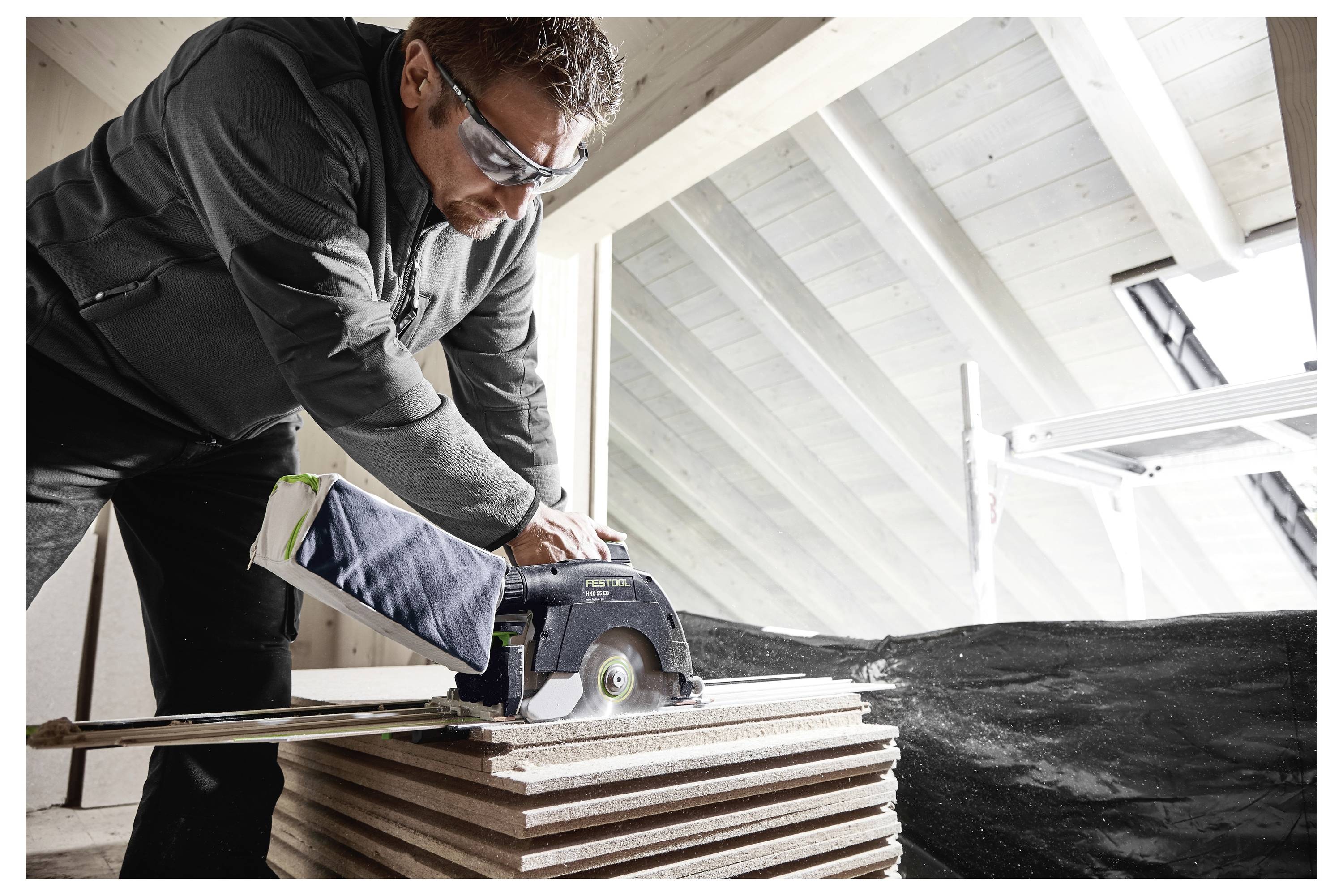 Festool HKC 55 EB-Basic Akku-Handkreissäge Schnitttiefe max. (90°) 55mm 18V