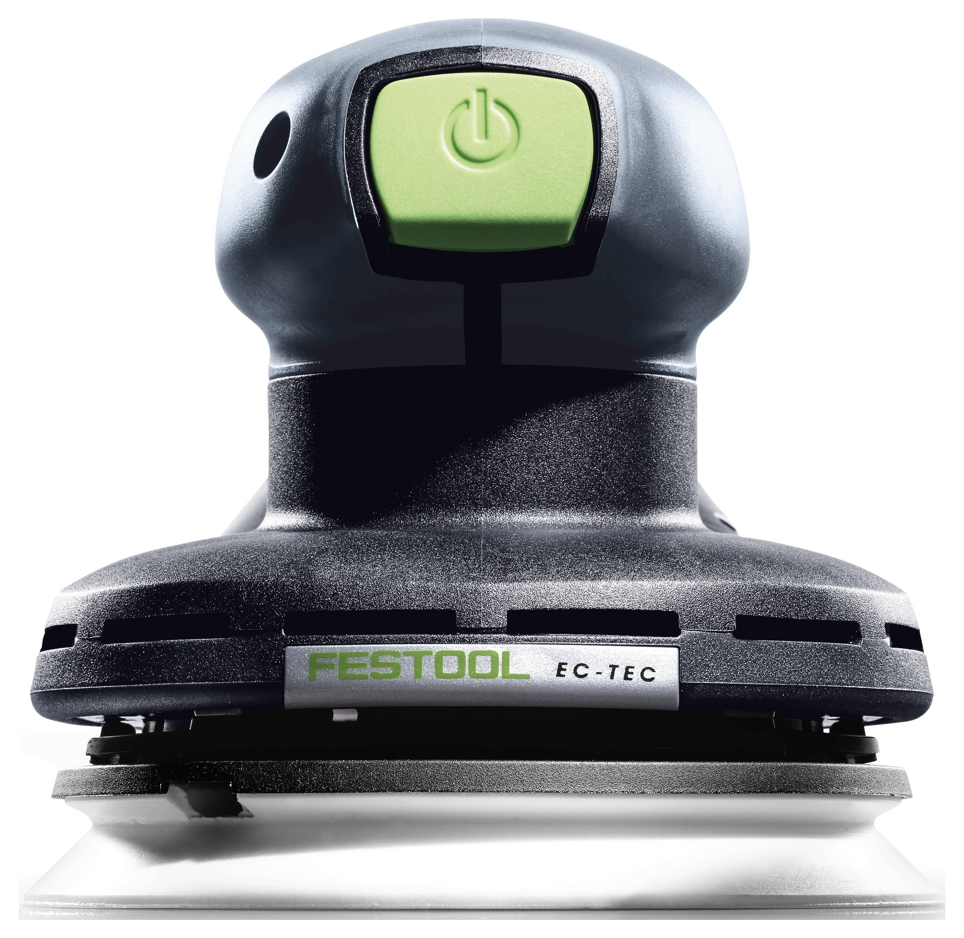 Ein Festool-Schleiffer in Nahaufnahme, der das Label 