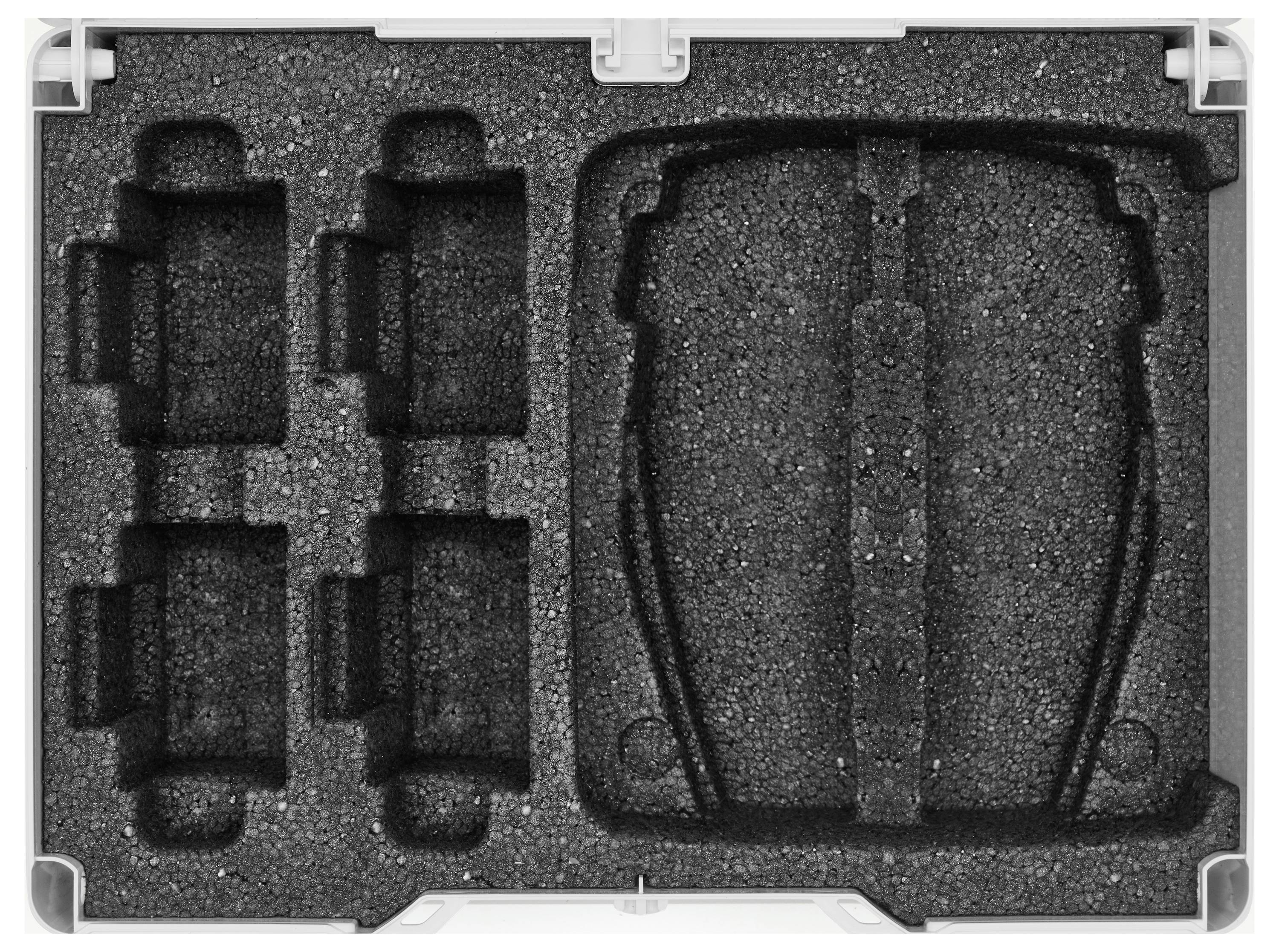 Drei kreisförmige Sägeblätter mit unterschiedlich gefärbten Mittelpunkten (gelb, grau, blau) stehen aufrecht auf weißem Hintergrund.