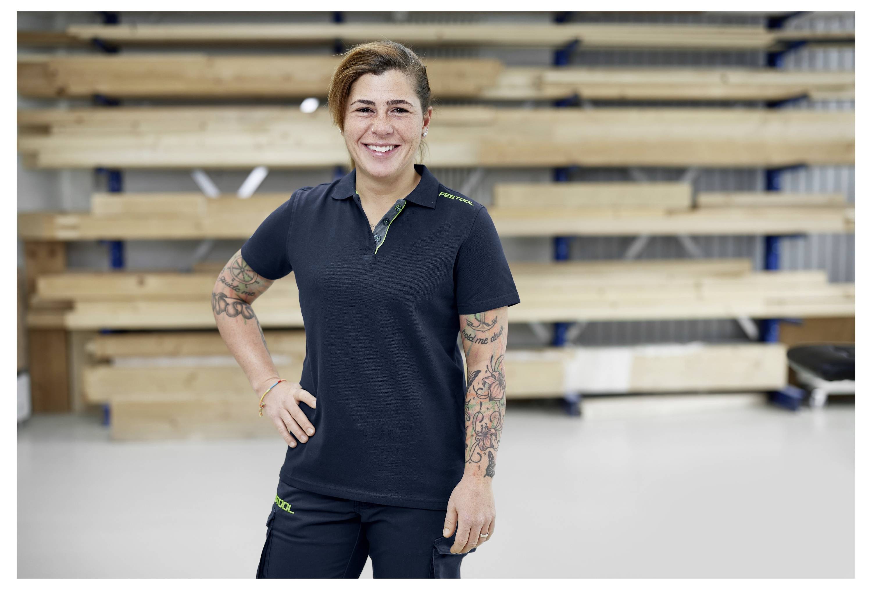 Festool 577295 Poloshirt Kleider-Größe=XS Dunkelblau, Grün