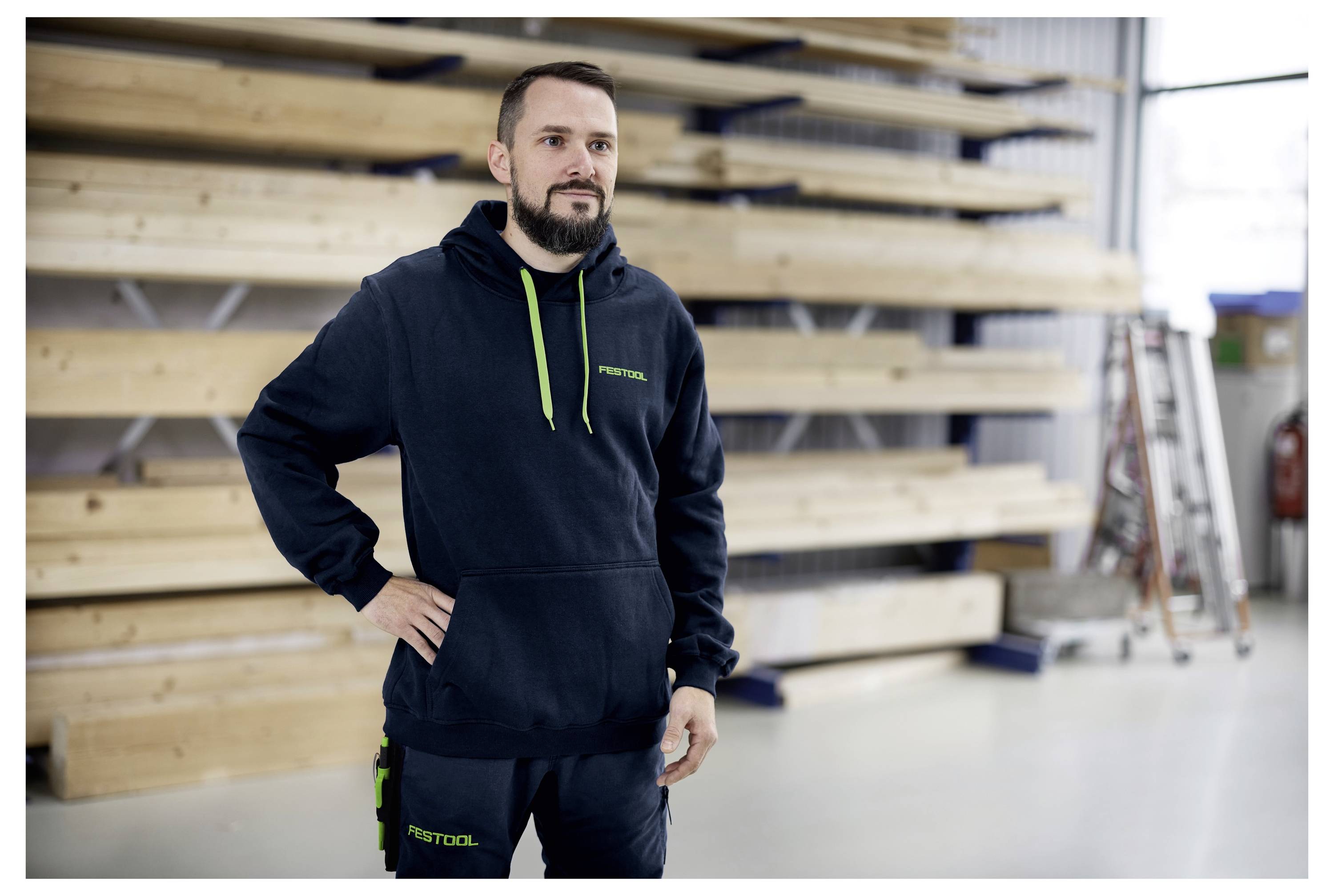 Festool 577757 Kapuzenpullover Kleider-Größe: XXL Dunkelblau, Grün