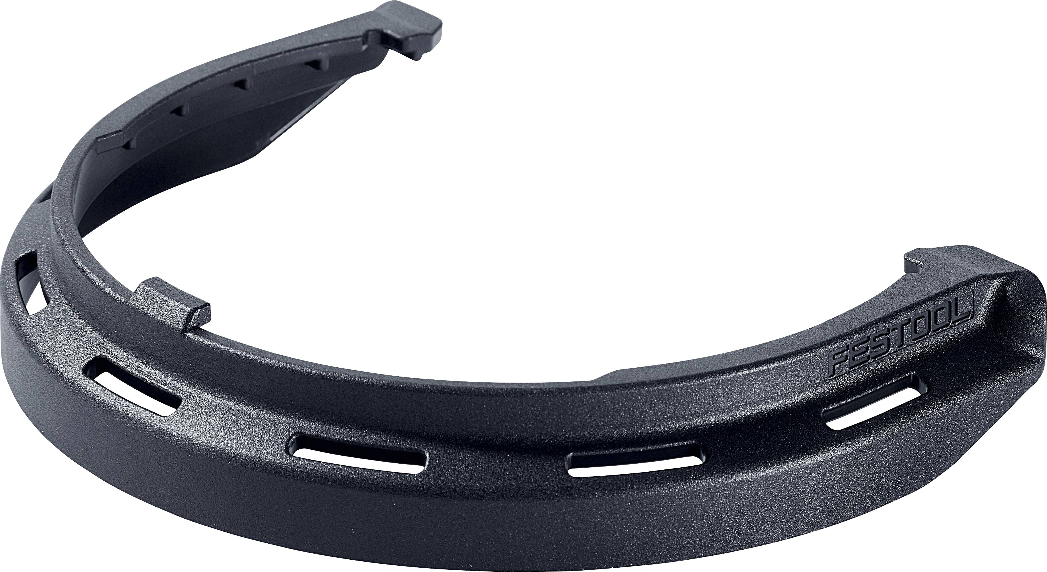 Ein schwarzes Kunststoffzubehörteil mit der Aufschrift 