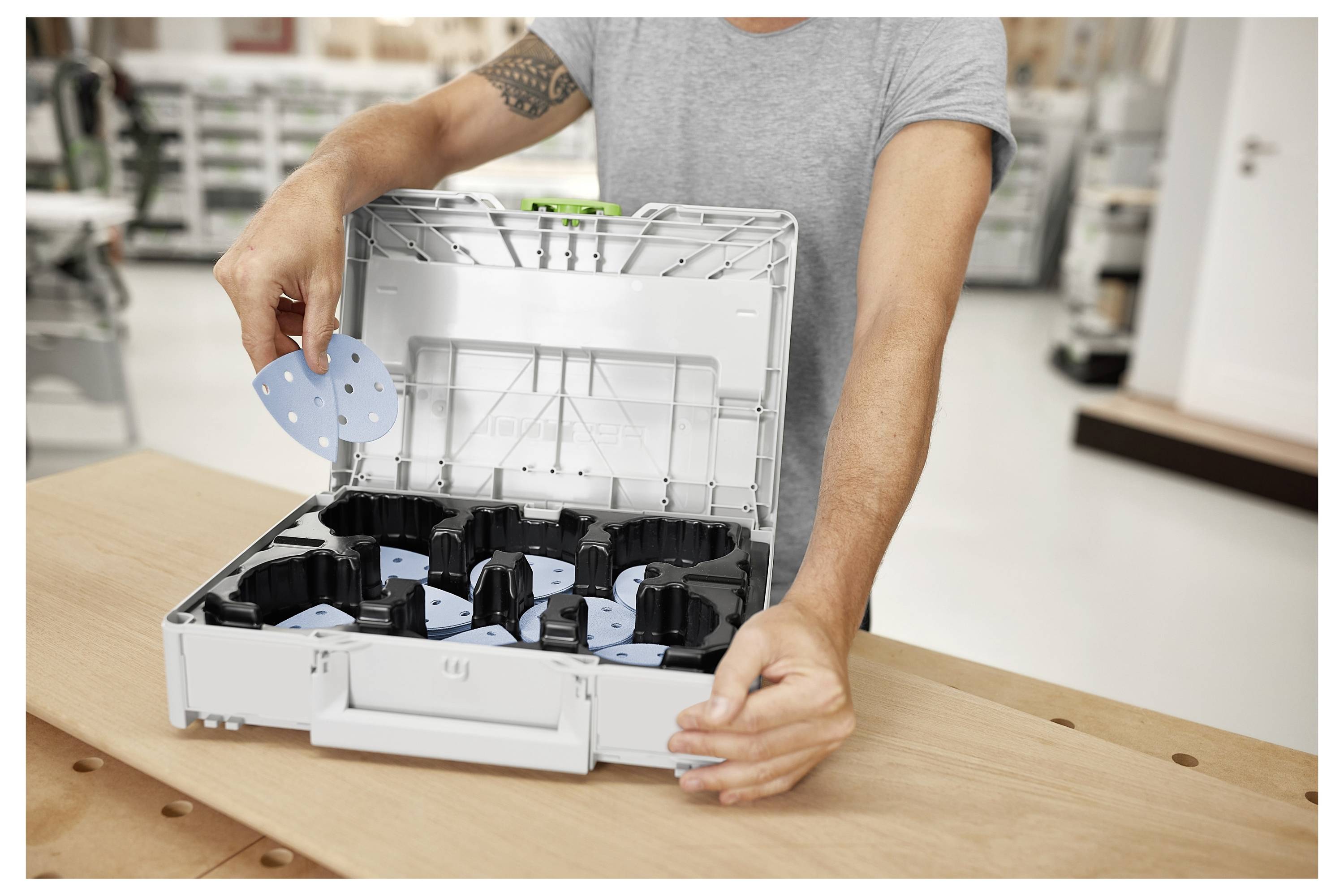 Festool 578196 Schleifscheiben-Box Durchmesser 90mm Körnung (num)=60, 80, 120, 180 1St.