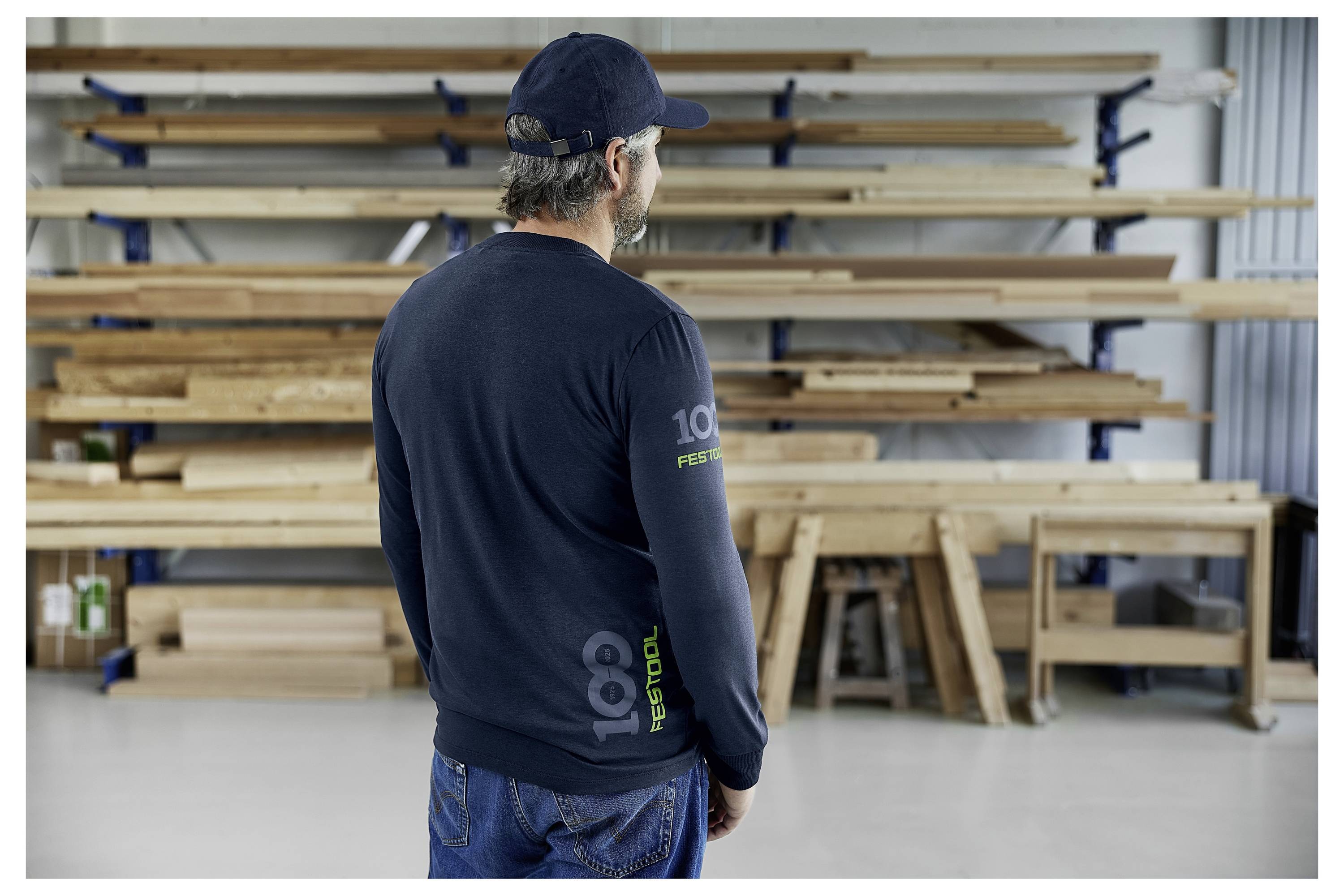 Festool 578389 Longsleeve Kleider-Größe: L Dunkelblau, Grün