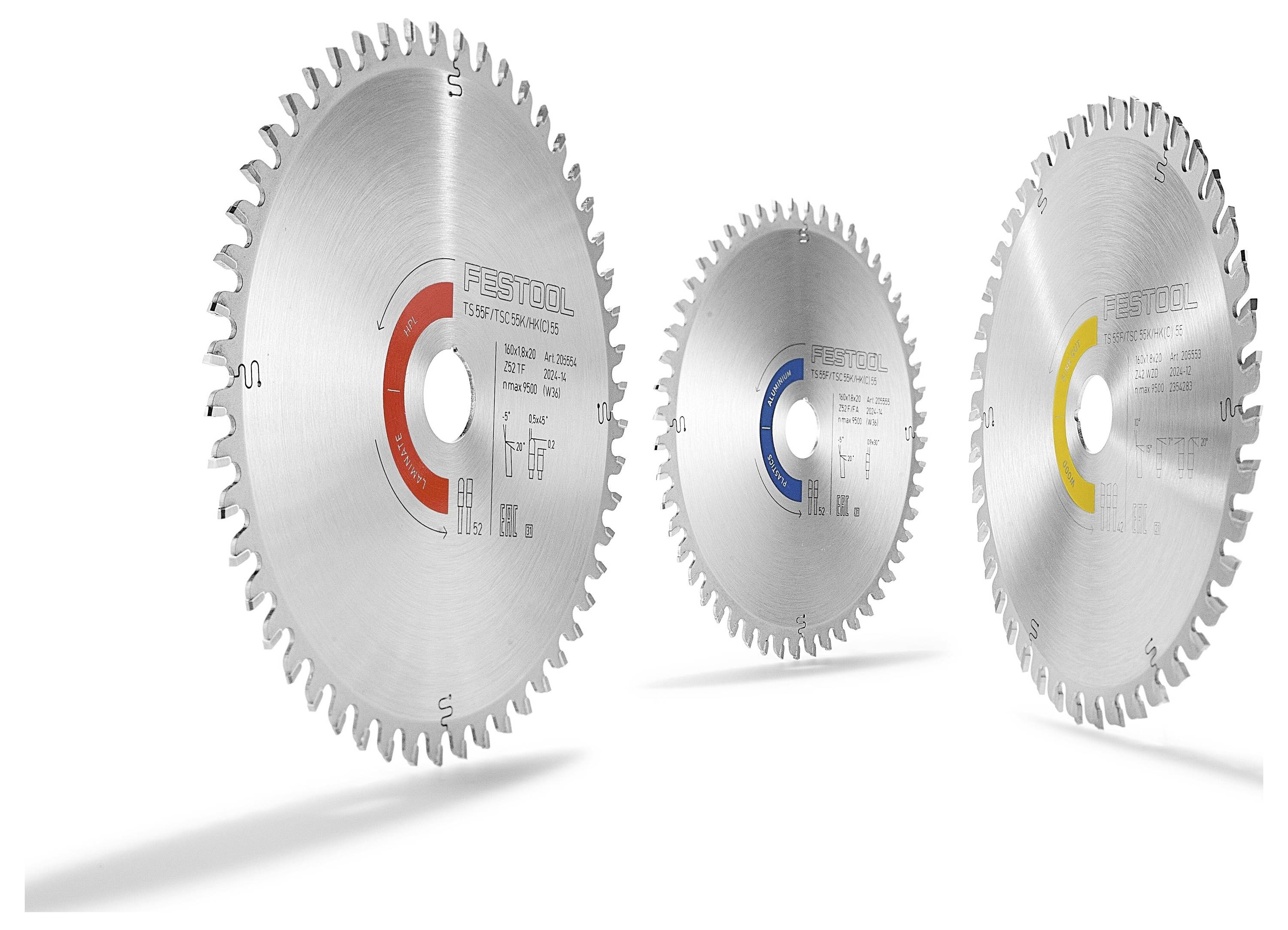 Festool KSB-SORT/3 W/L/A 160x1,8 578564 Kreissägeblatt-Set 160 x 20 x 1.20mm 1St.