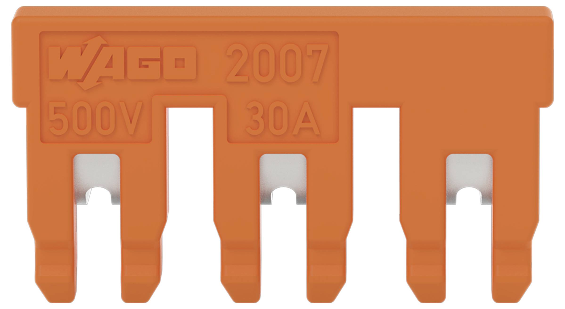 Eine orange elektrische Komponente mit der Bezeichnung 