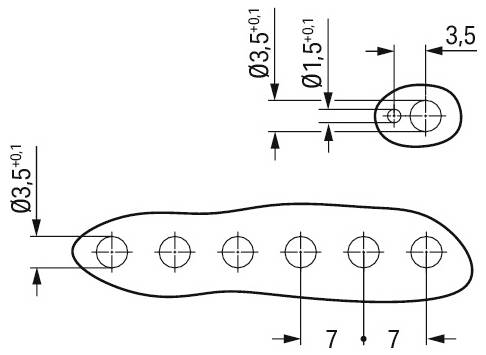 Technisches Schaltplan eines elektrischen Steckers mit Abmessungen: 28,9 mm Breite, 15,3 mm Höhe, 20,5 mm Tiefe, mit detaillierten Seiten- und Draufsichten.