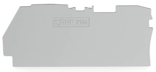 WAGO 2104-1291 - Abschluss- und Zwischenplatte, 1,0 mm dick, grau