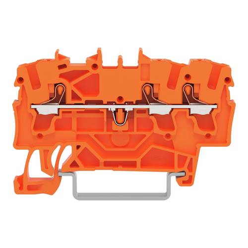 WAGO 2202-1302 - 3-Leiter-Durchgangsklemme, mit Drücker 2,5 mm², orange