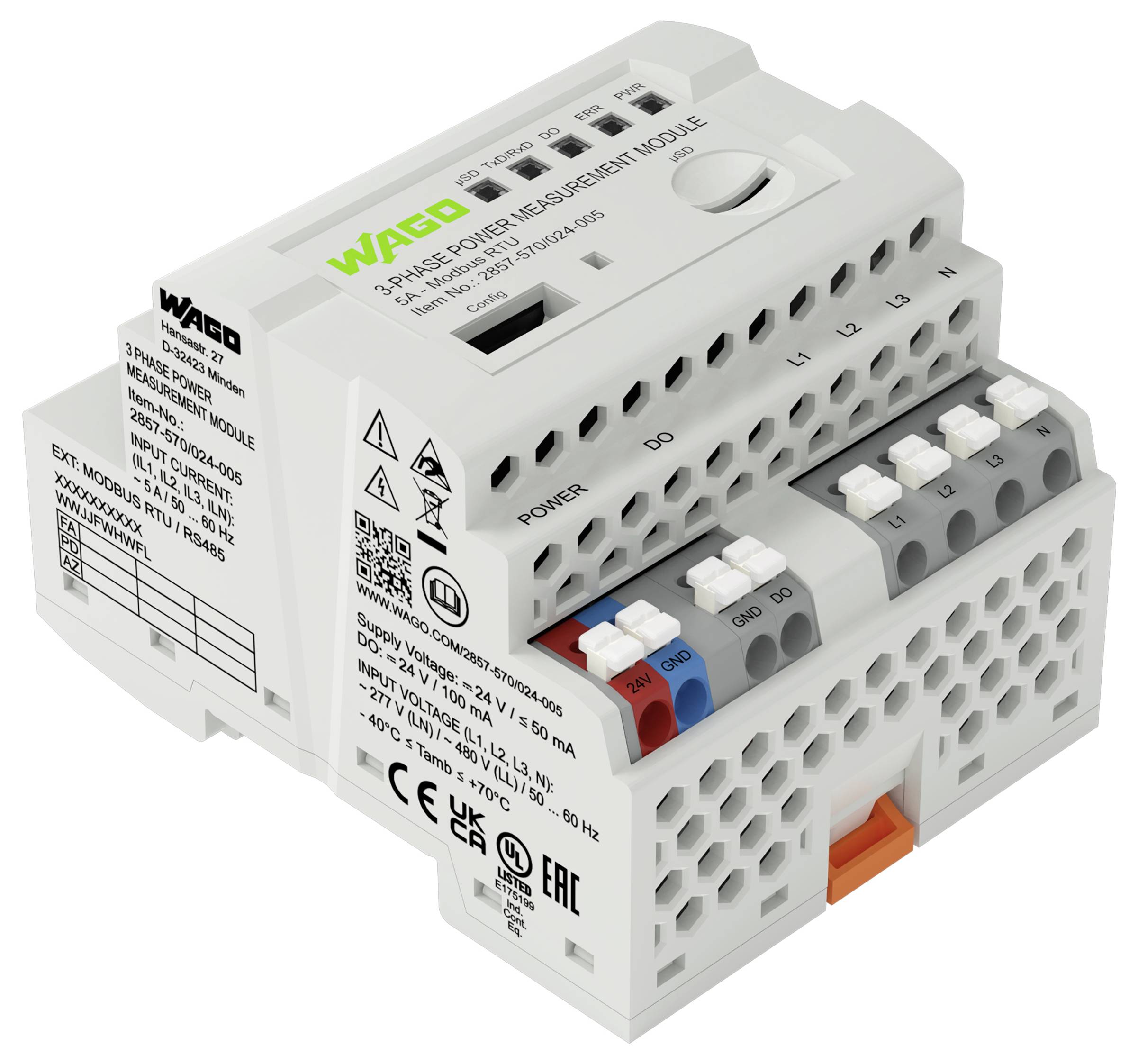 Ein Elektromodul mit der Bezeichnung „WAGO