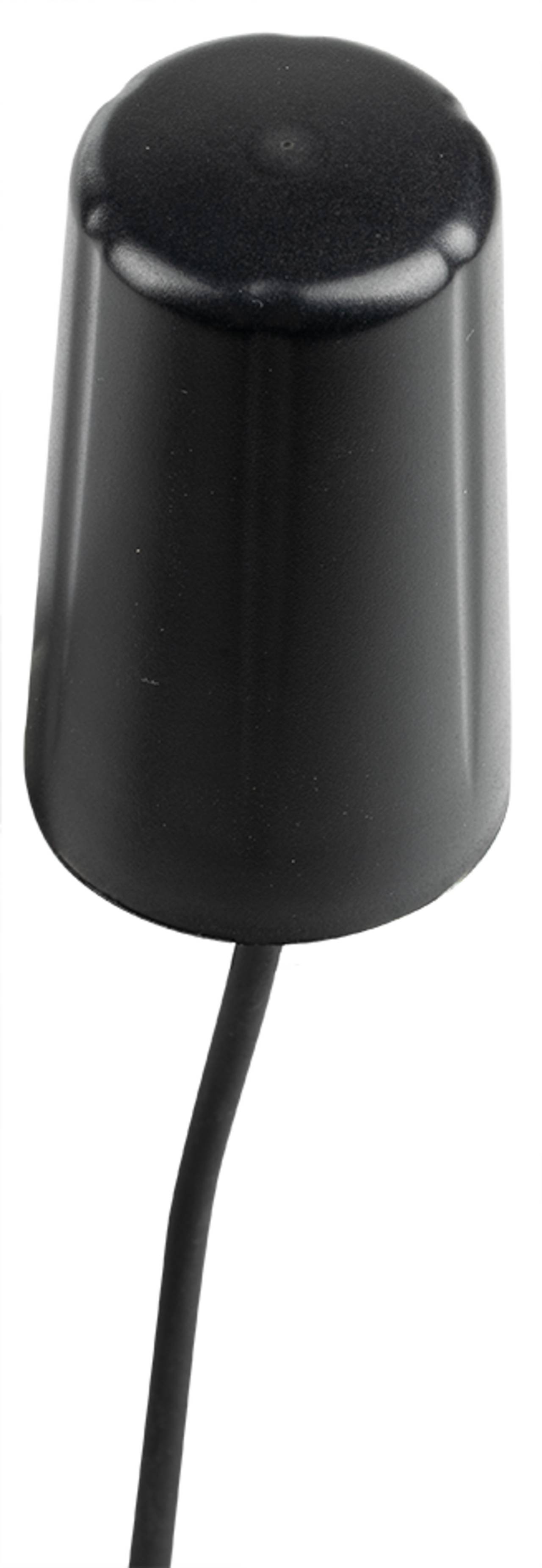 Ein kleiner schwarzer zylindrischer Sensor mit einem Kabel, das an der Basis angebracht ist, wird zur Erfassung von Umweltveränderungen verwendet.