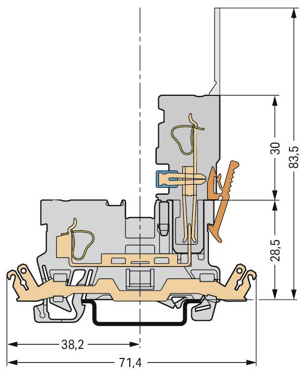 Technisches Schaltplan eines elektrischen Steckers mit mehreren Ansichten mit detaillierten Maßen und Beschriftungen für die Abmessungen L, L4, L5 und verschiedene Winkel.