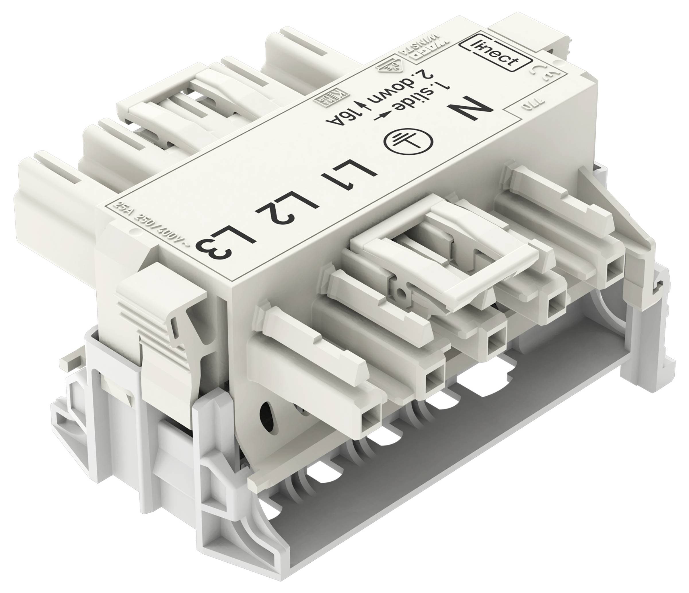 Elektrischer Anschlussblock mit Markierung 
