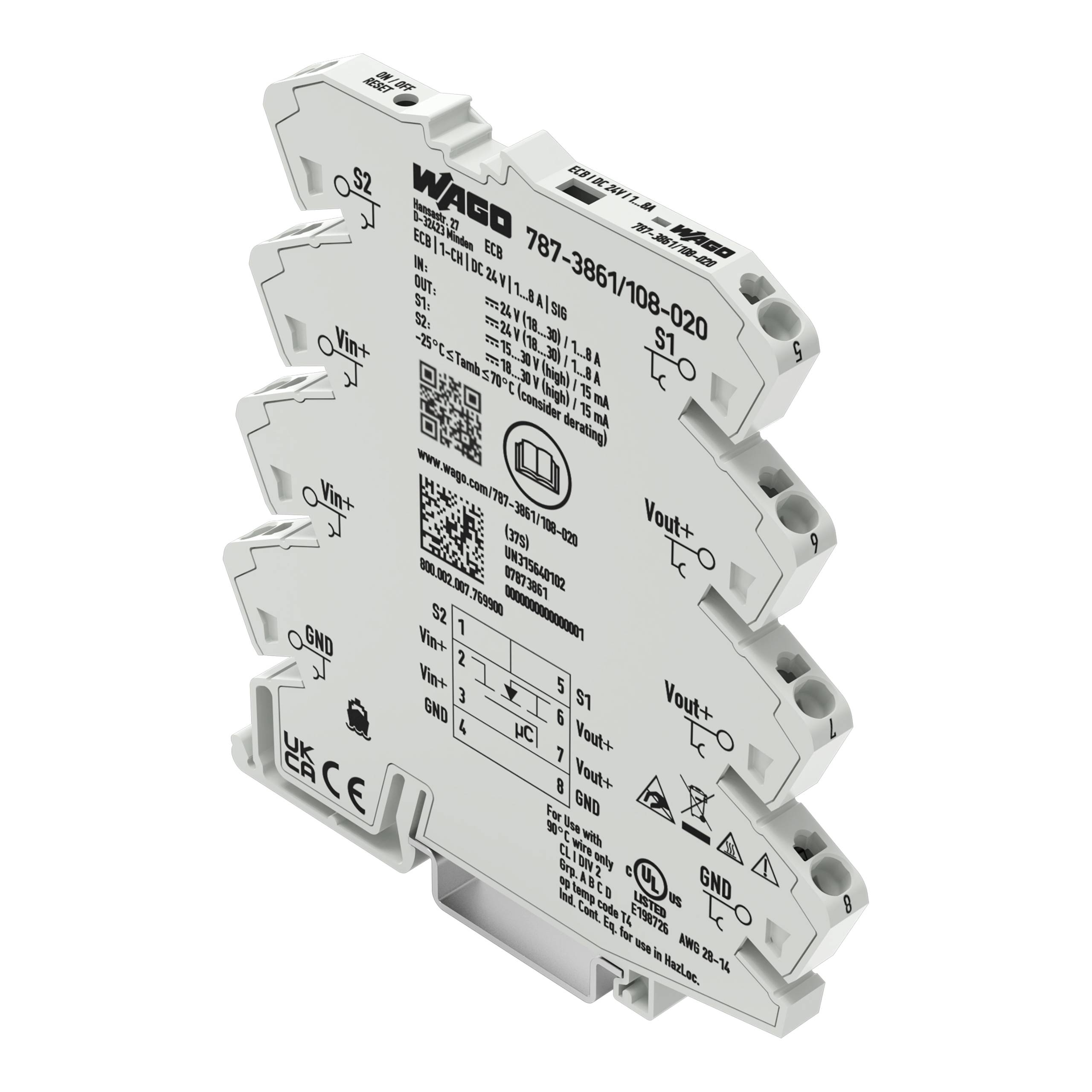 Hilfsrelais WAGO 787-3861/108-020 1 St.