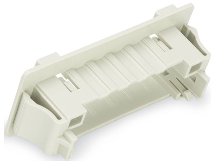 Ein schwarzer rechteckiger Elektrostecker mit mehreren Kontaktstiften und zwei Befestigungslöchern, konzipiert zum Verbinden von elektronischen Komponenten.