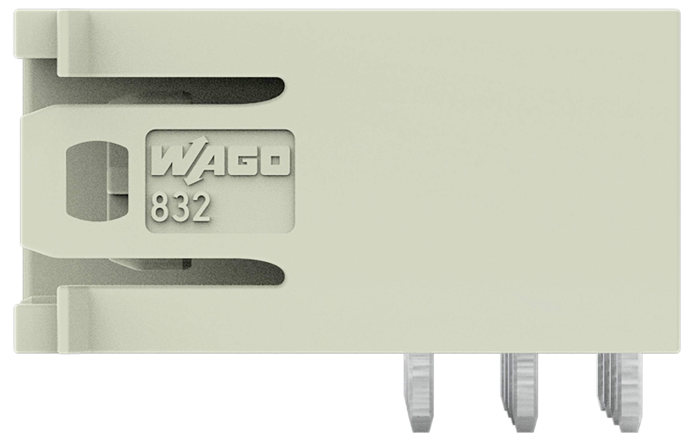 Ein rechteckiges, hellgraues Bauteil mit der Bezeichnung 