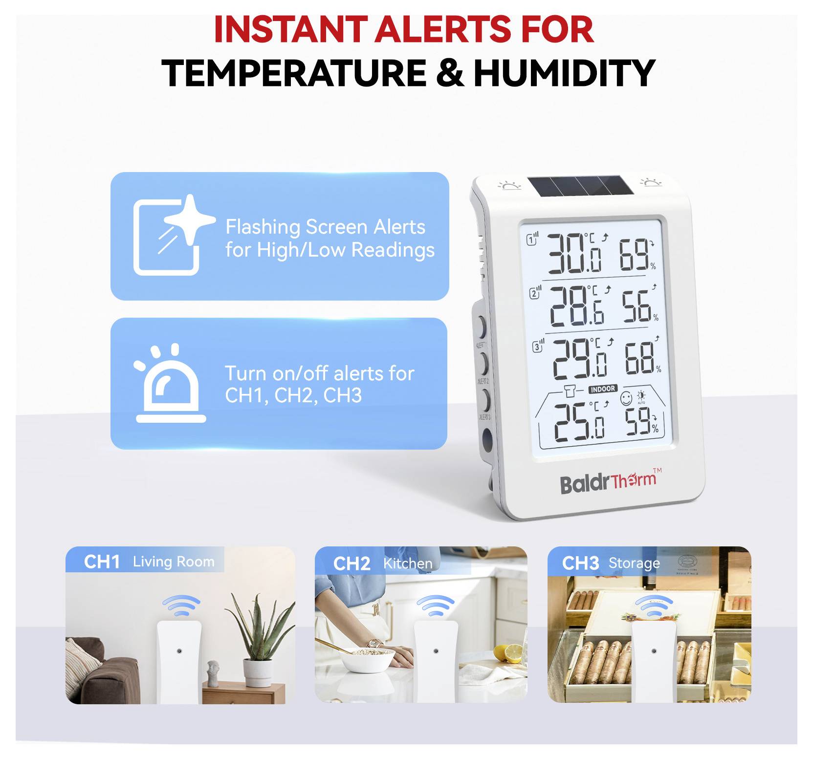 BaldrTherm Funk-Thermometer digital Weiß B0598T4H4