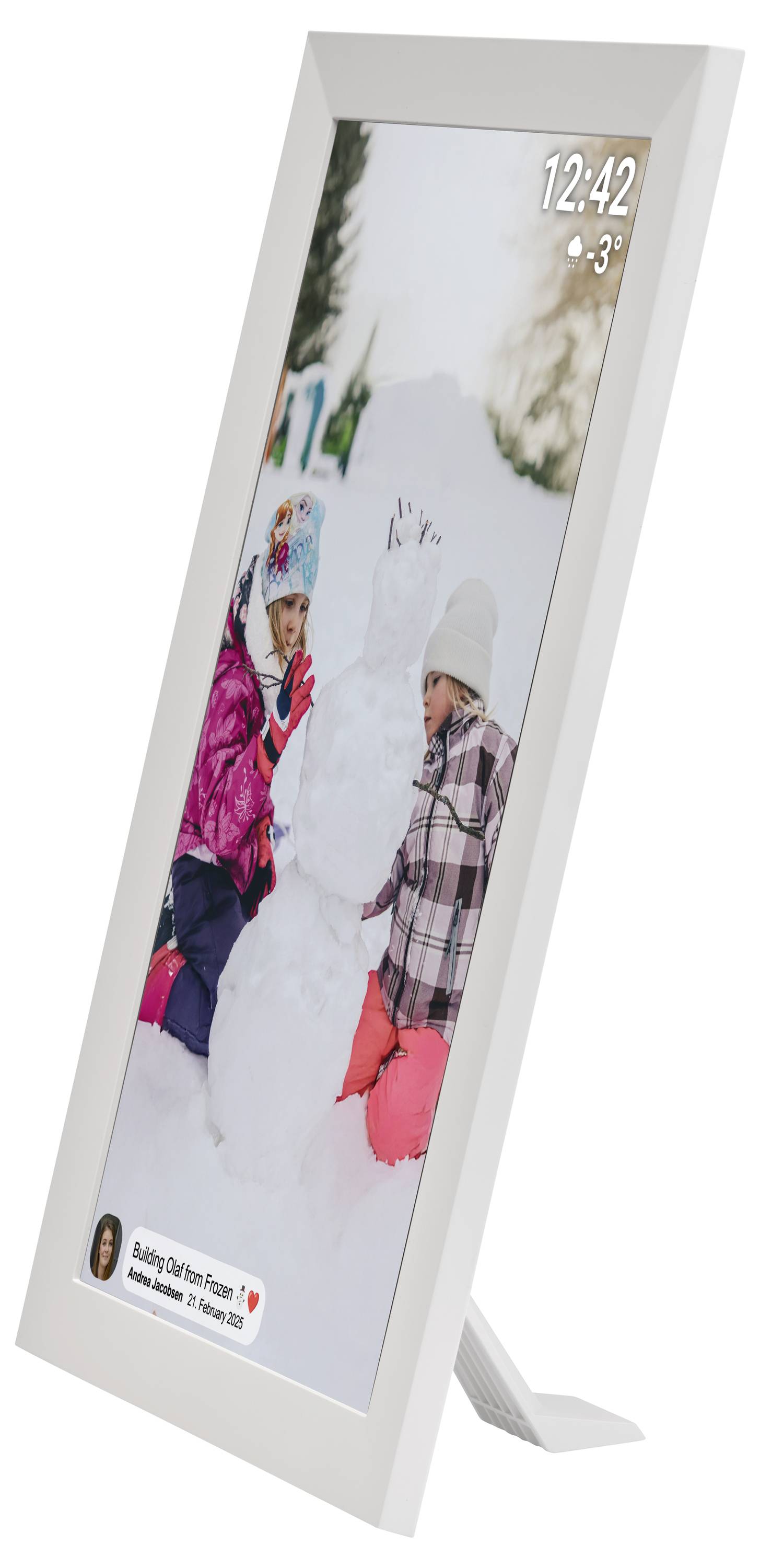 Denver PFF-1504W Digitaler Bilderrahmen 39.6cm 15.6 Zoll EEK: B (A - G) 1920 x 1080 Pixel 32GB Weiß