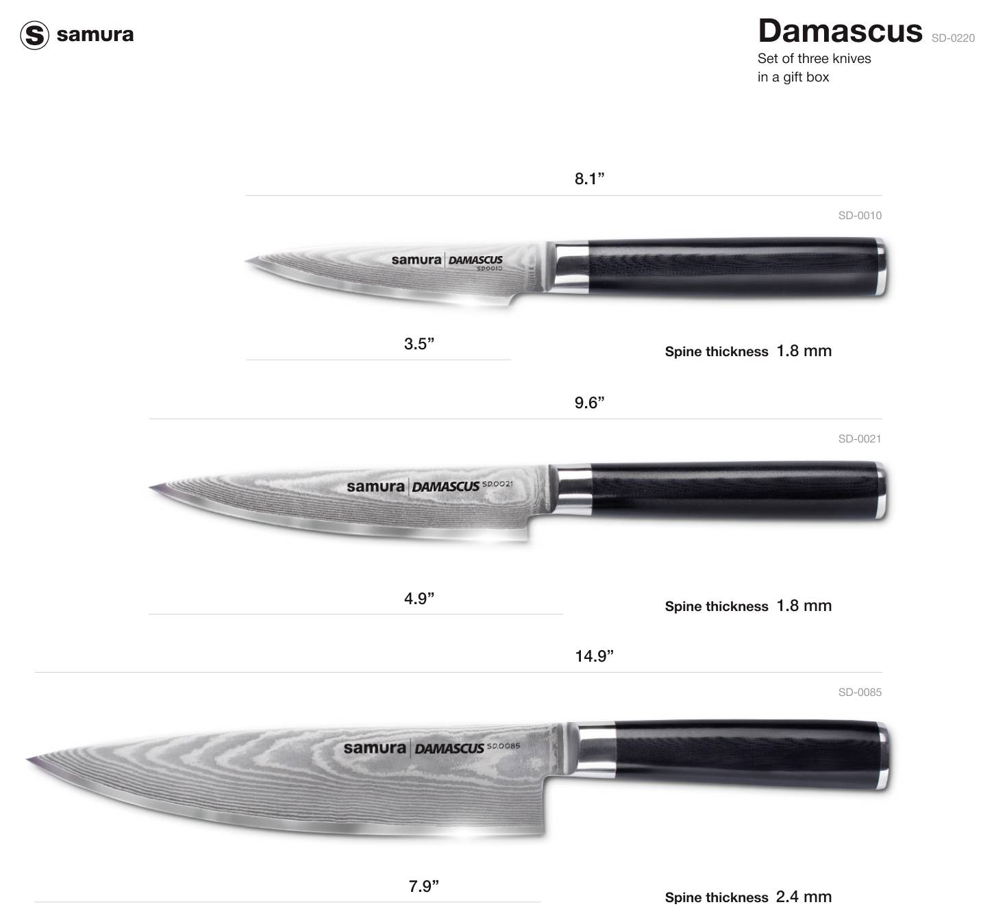Samura SD-0220 Messer-Set
