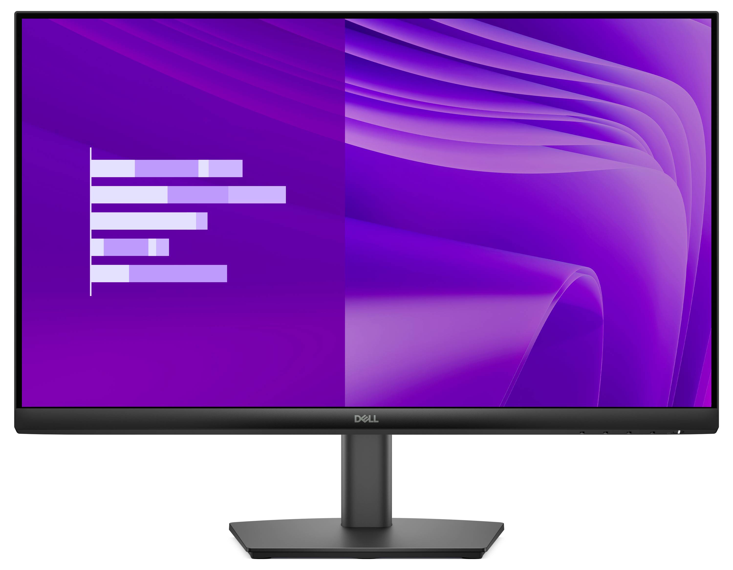 Rückansicht eines Monitors mit verschiedenen Anschlüssen, darunter Stromversorgung, HDMI, DisplayPort und VGA-Verbindungen.